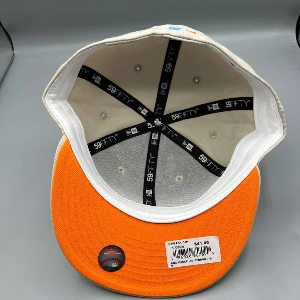 New Era Oakland Athletics Hat Men 7 5/8 59Fifty New Era Fitted Cap Size ONE SIZE - 5 Thumbnail