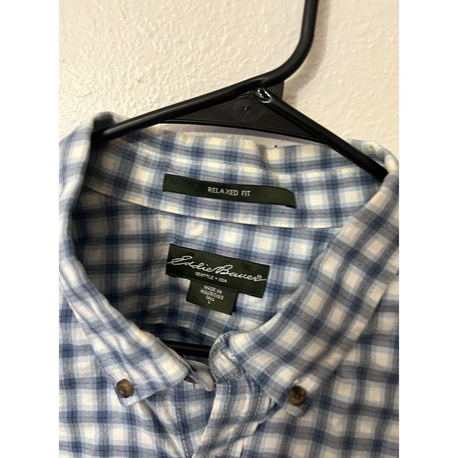 Eddie Bauer Eddie Bauer Button Up Shirt Mens L Blue Plaid Relaxed Fit Casual Workwear Button-Up Shirt Size US L / EU 52-54 / 3 - 2 Thumbnail