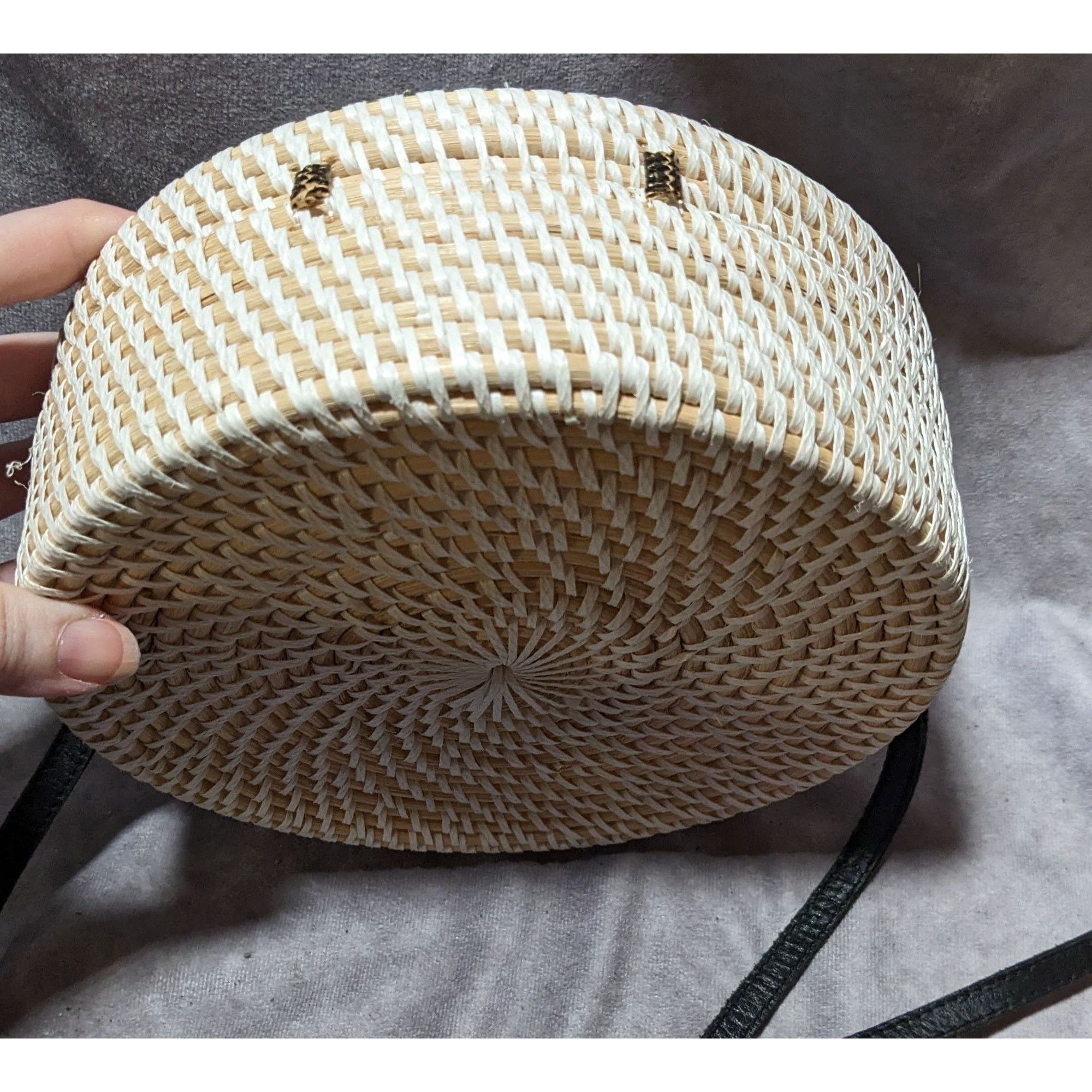 Other Retro Round Woven Rattan Crossbody Purse Size ONE SIZE - 7 Thumbnail