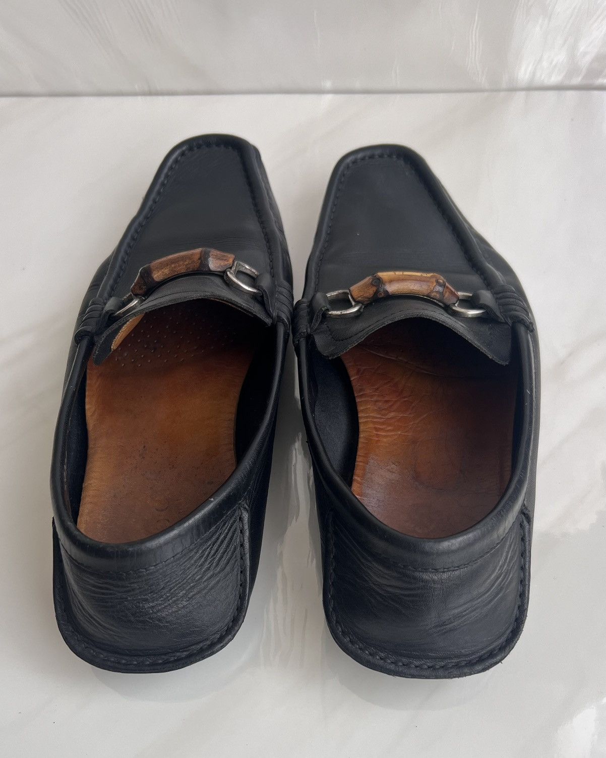 Gucci Gucci Men’s Horsebit Black Bamboo leather loafer Size US 8 / EU 41 - 11 Thumbnail