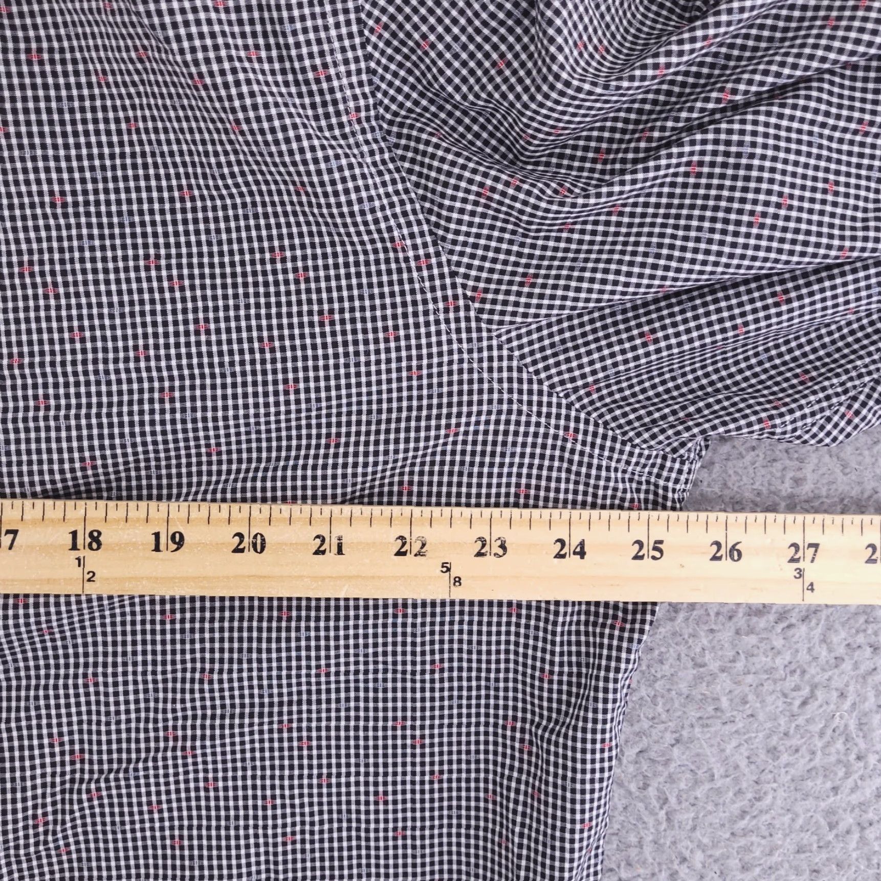 Hugo Boss HUGO BOSS Shirt Mens 2XL Black Check Dress Shirt Long Sleeve Button-Up Size 48R - 6 Thumbnail