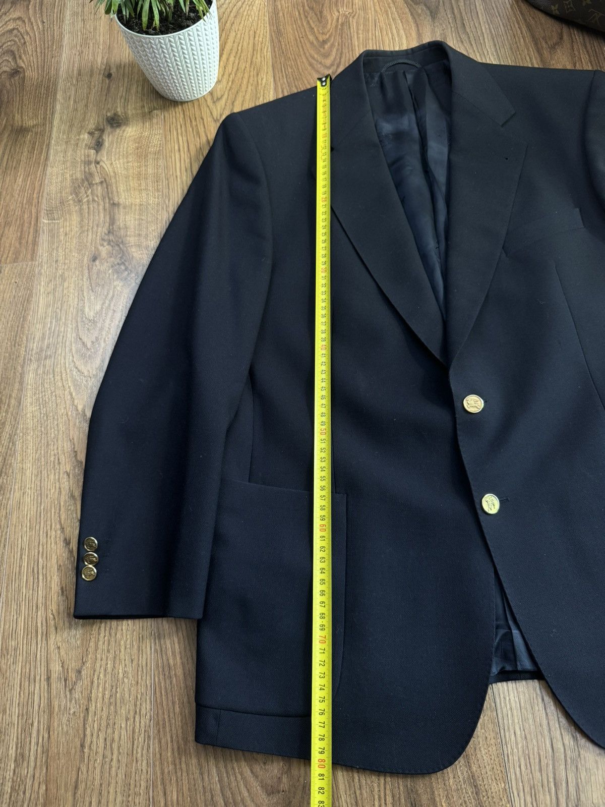 Burberry Vintage wool blazer Burberry original luxury item Size 46L - 6 Thumbnail