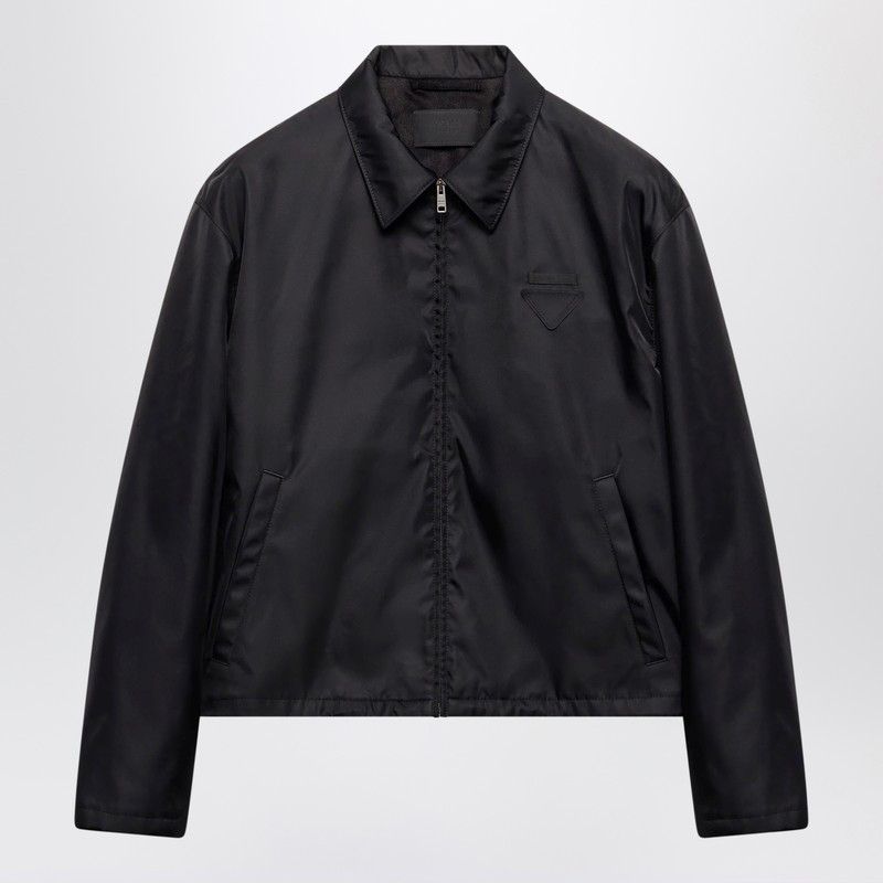 Prada Prada Black Jacket With Zip In Re-Nylon Size US M / EU 48-50 / 2 - 1 Thumbnail