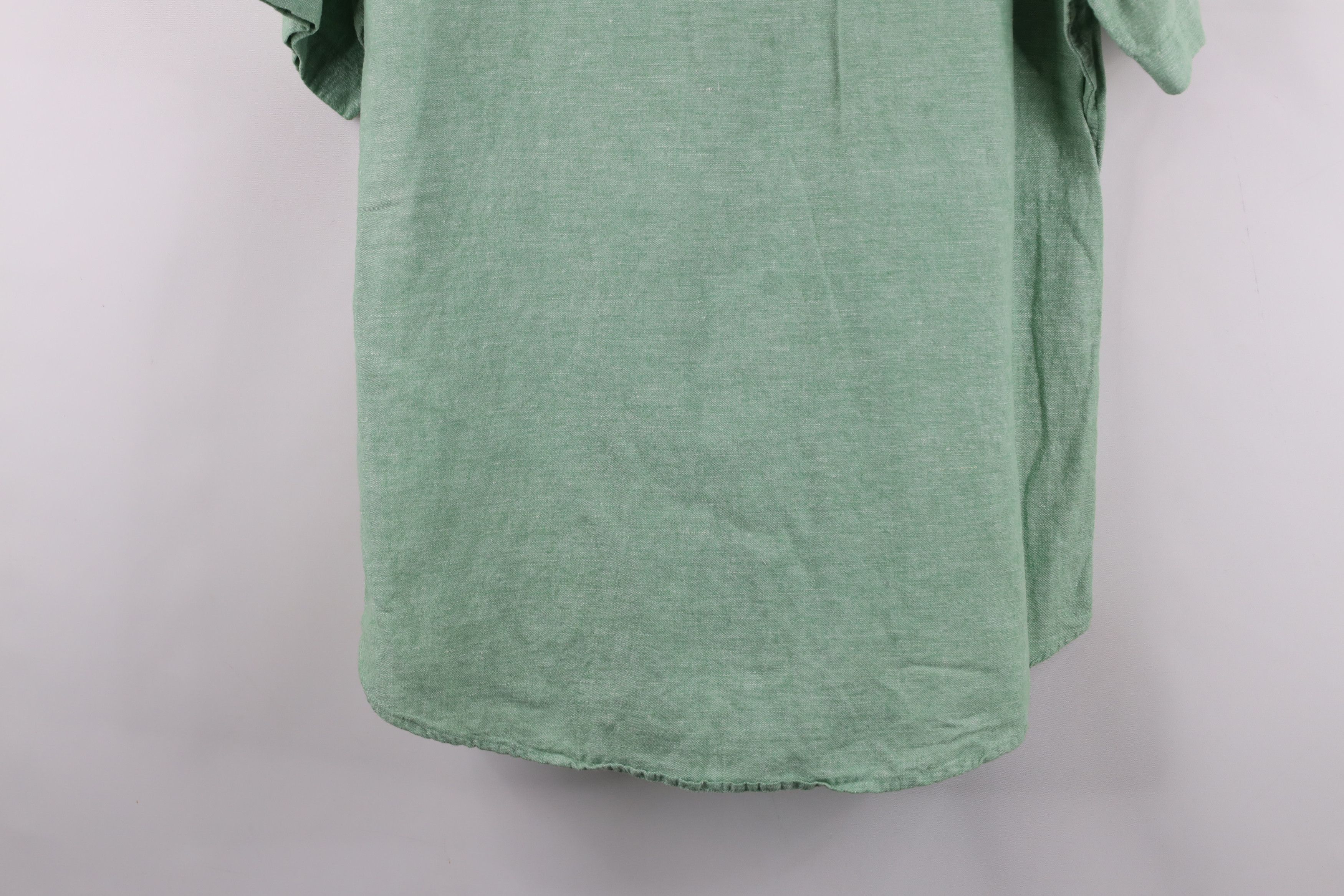 Banana Republic Banana Republic Fit Chambray Linen Button Down Shirt Green Size US M / EU 48-50 / 2 - 15 Thumbnail