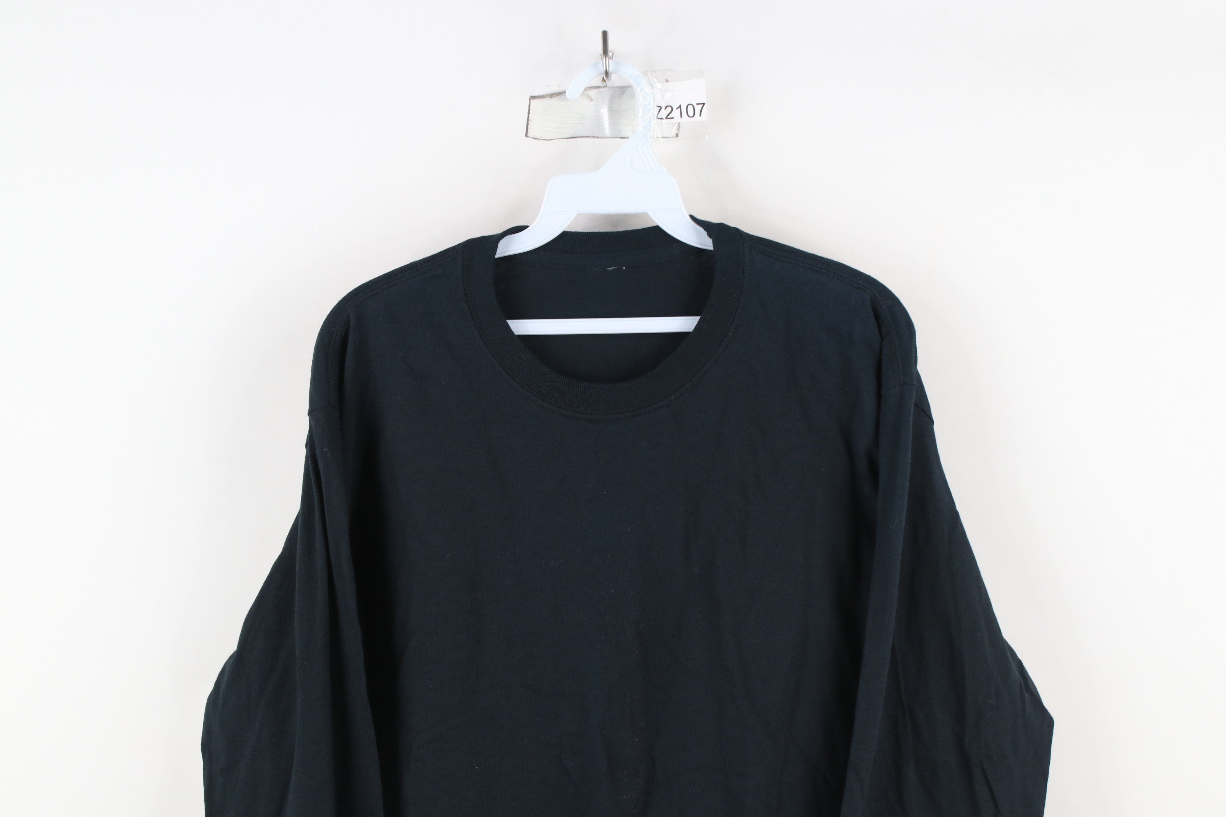 Vintage Vintage 90s Streetwear Long Sleeve T-Shirt Black Cotton Size US M / EU 48-50 / 2 - 2 Thumbnail