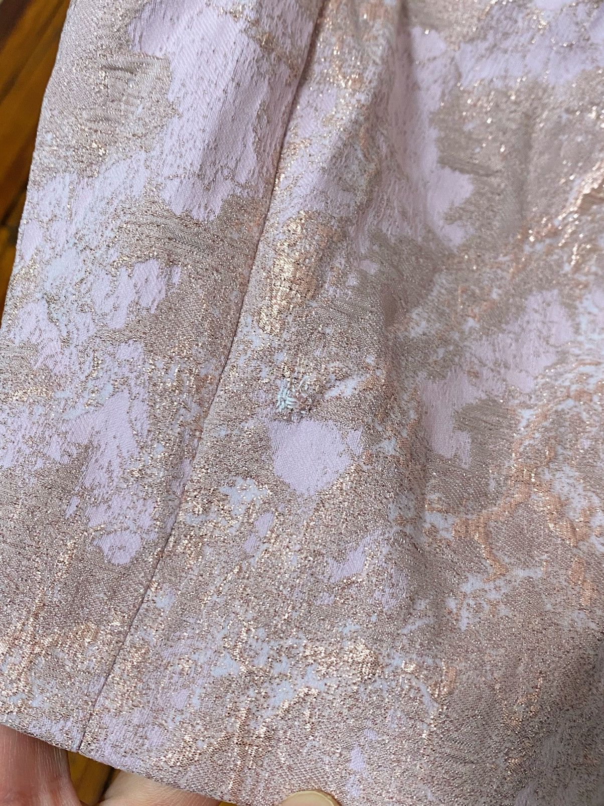 Other Teri Jon Metallic Jacquard One-Shoulder Column Gown size 10 Size L / US 10 / IT 46 - 9 Thumbnail
