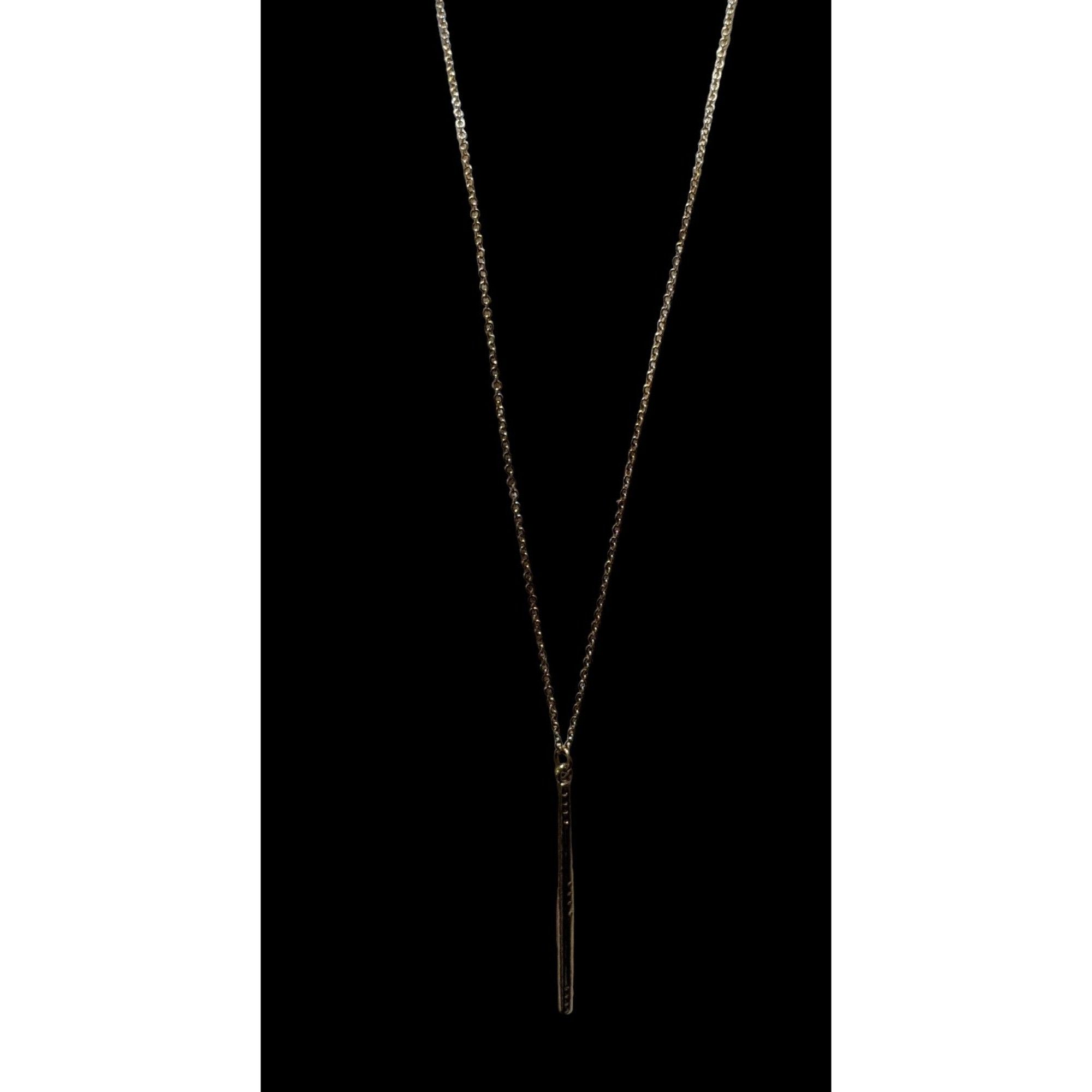 Other Minimalist Golden Etched Pillar Necklace Size ONE SIZE - 3 Thumbnail