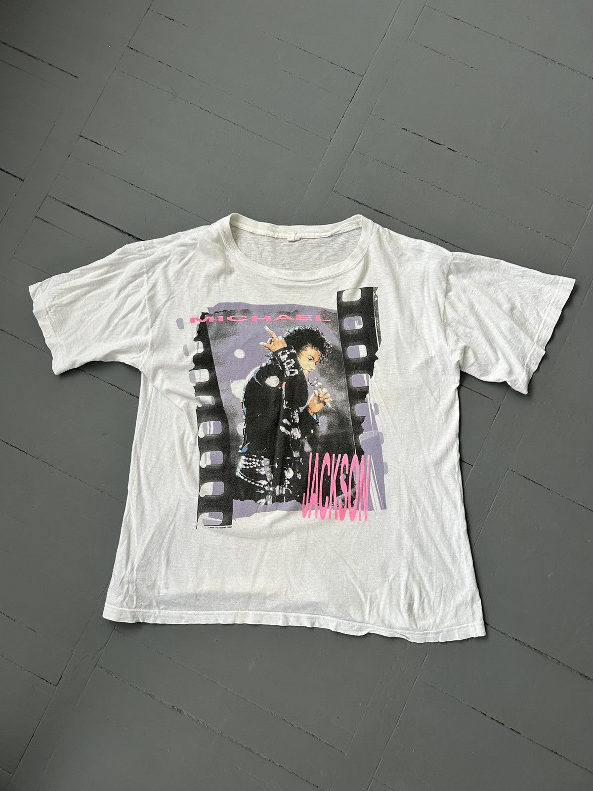 Band Tees × Michael Jackson × Vintage Michael Jackson band tour 1988 T-shirt Size US M / EU 48-50 / 2 - 1 Thumbnail