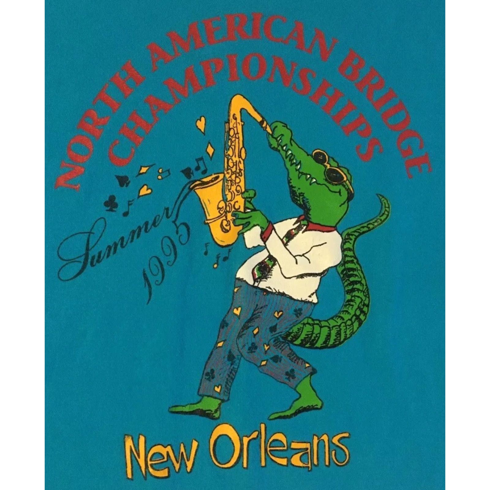 Vintage VINTAGE New Orleans Bridge Championship Shirt M Blue 90s Graphic Tee Men Vintage 90s LSU Jazz Mardi Gras City USA Louisiana Brainstormed? Size US M / EU 48-50 / 2 - 2 Thumbnail