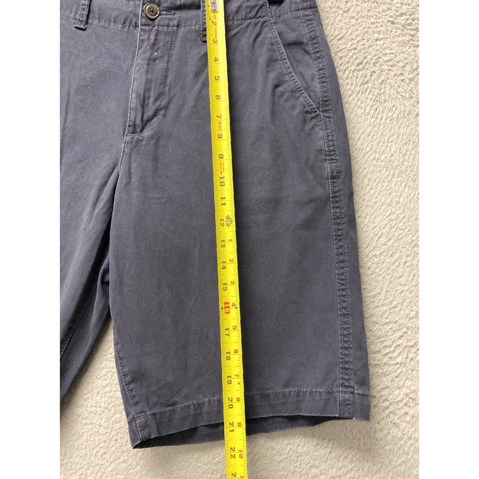 American Eagle Outfitters American Eagle Chino Shorts Mens 32 Navy Blue Casual Comfort Flat Front Size US 32 / EU 48 - 4 Thumbnail
