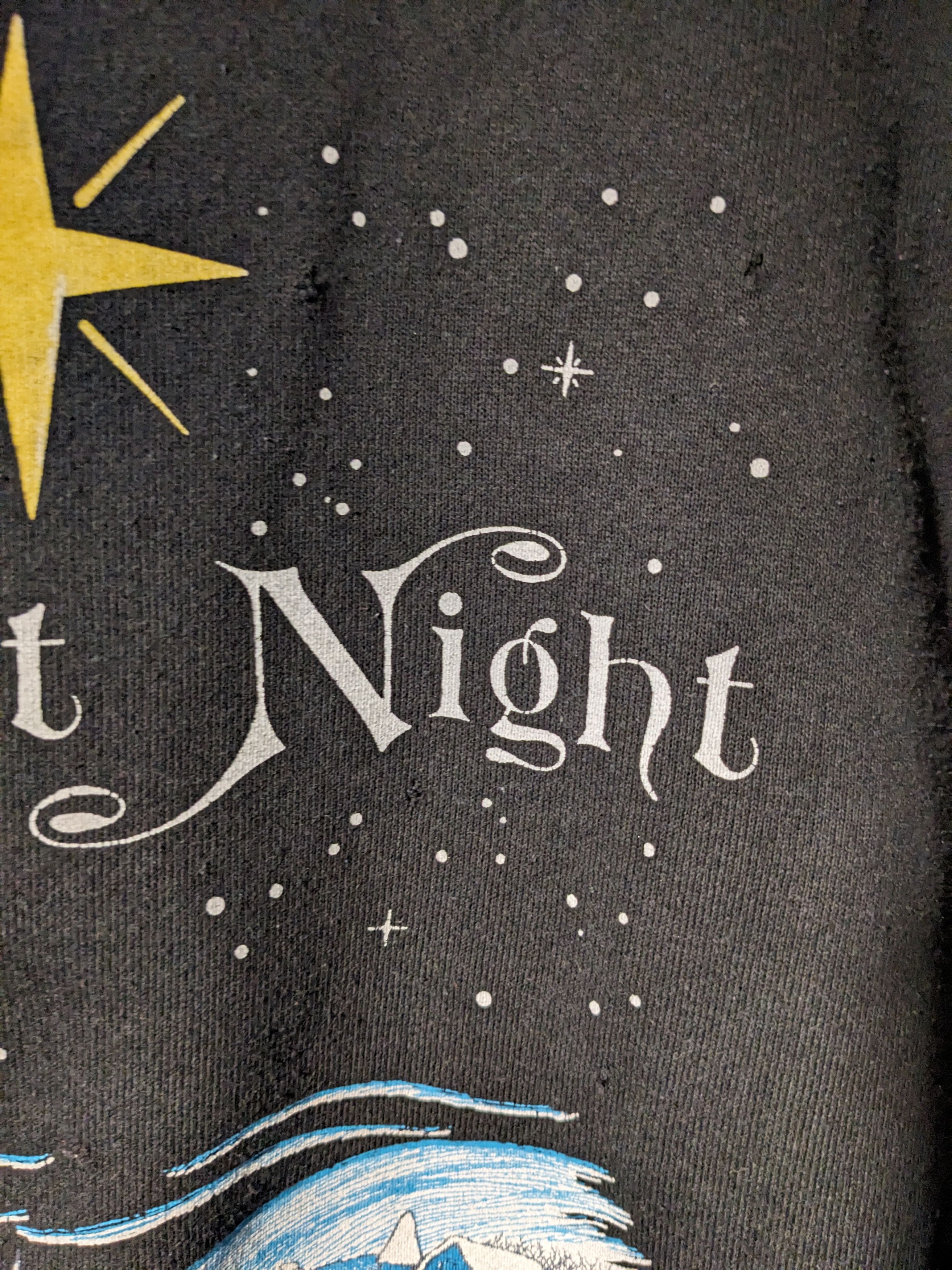 Vintage Vintage 90s Silent Night Winter Stars Moon Large Sweatshirt Size US L / EU 52-54 / 3 - 5 Thumbnail