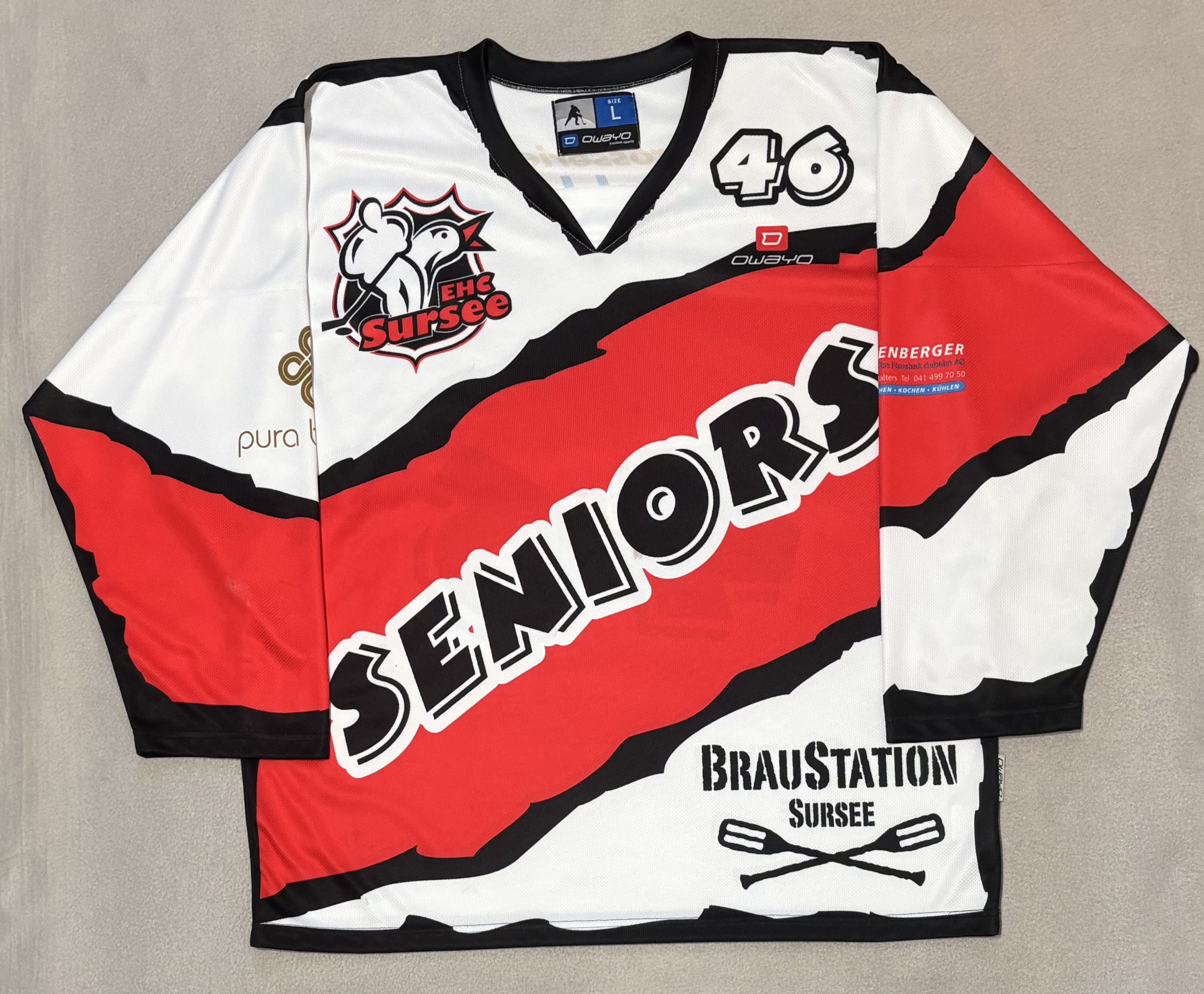 Other EHC Sursee #46 Owayo Hockey Jersey Size L Size US L / EU 52-54 / 3 - 5 Thumbnail