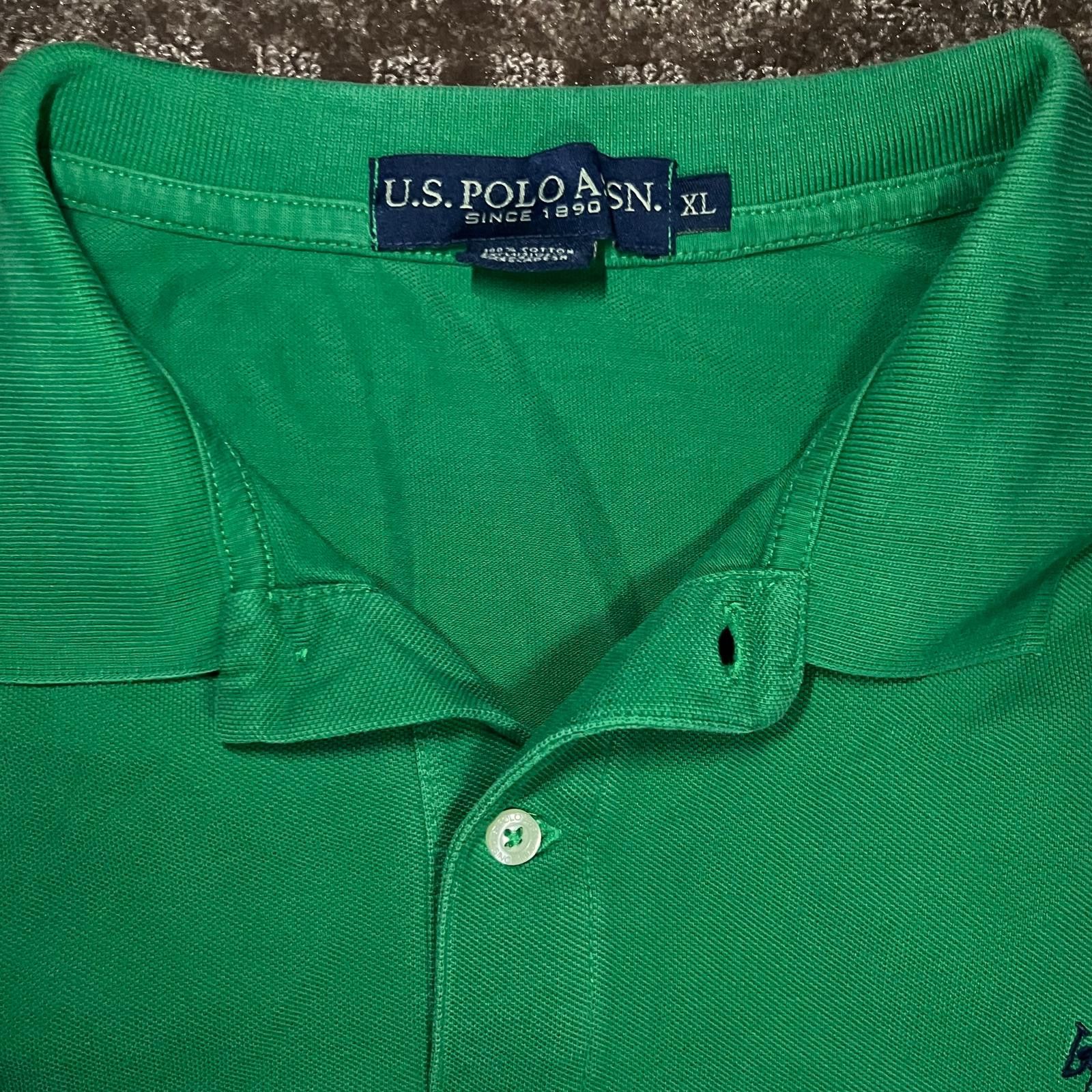 U.S. Polo Assn. 💚 U.S. Polo Assn. 🏇 Classic Green Polo Shirt – XL Size US XL / EU 56 / 4 - 5 Thumbnail