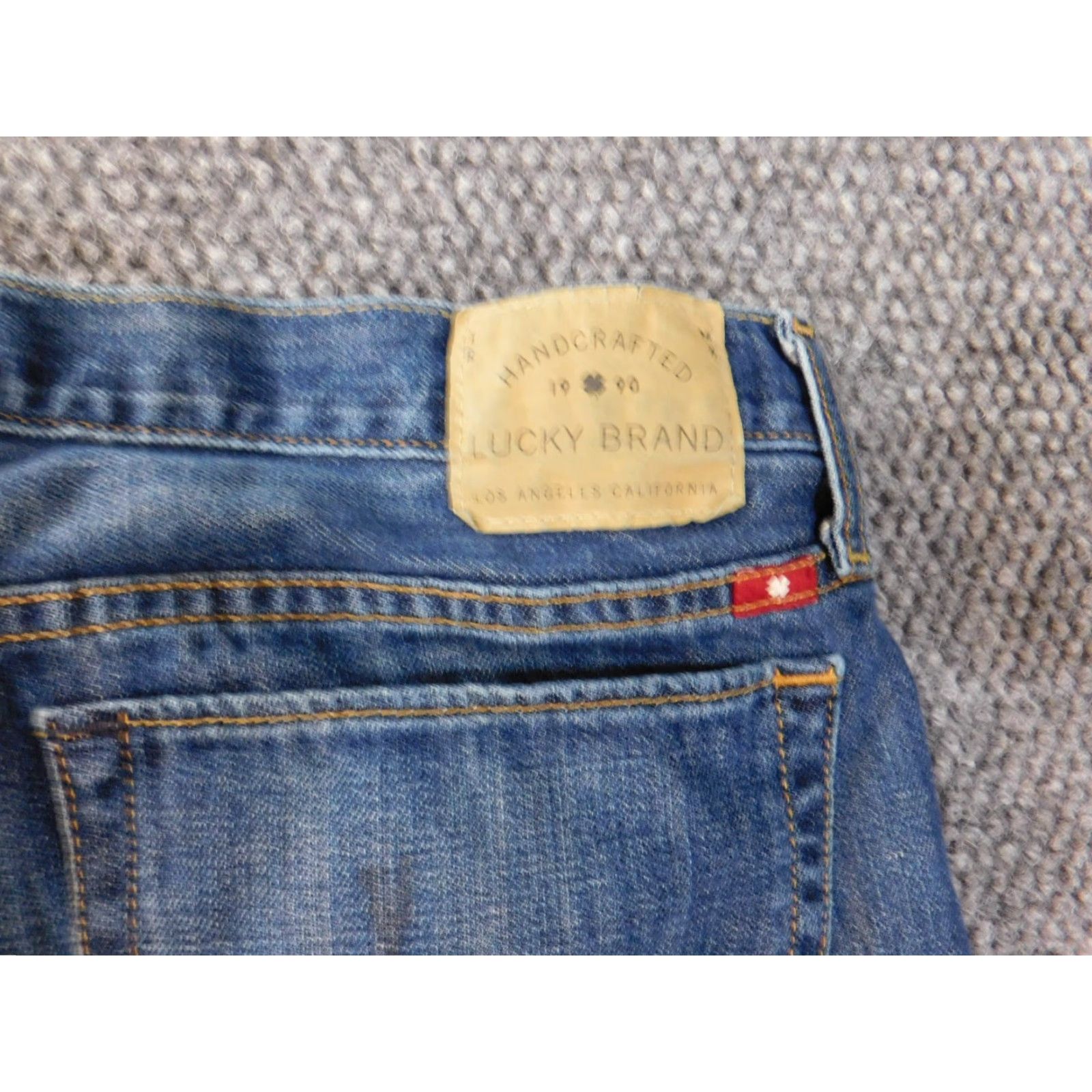 Lucky Brand Lucky Brand Jeans Mens 32x32 Blue Denim Skinny Dark Authentic Cowboy Pockets Jeans Mens Regular Inseam 32 Size US 32 / EU 48 - 7 Thumbnail