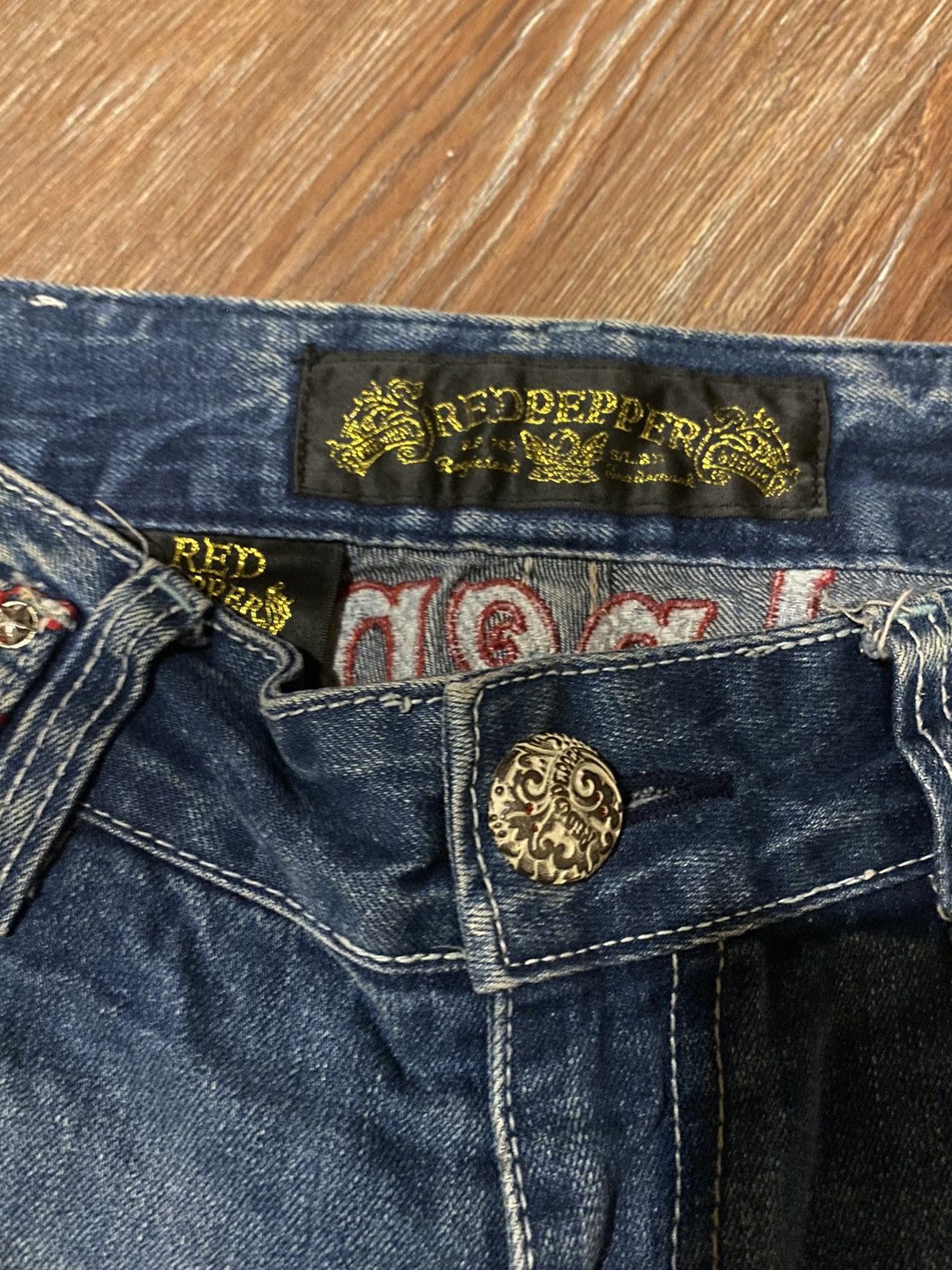 Hysteric Glamour Flare jeans redpepper distressed Boot cut Size 32" / US 10 / IT 46 - 8 Thumbnail