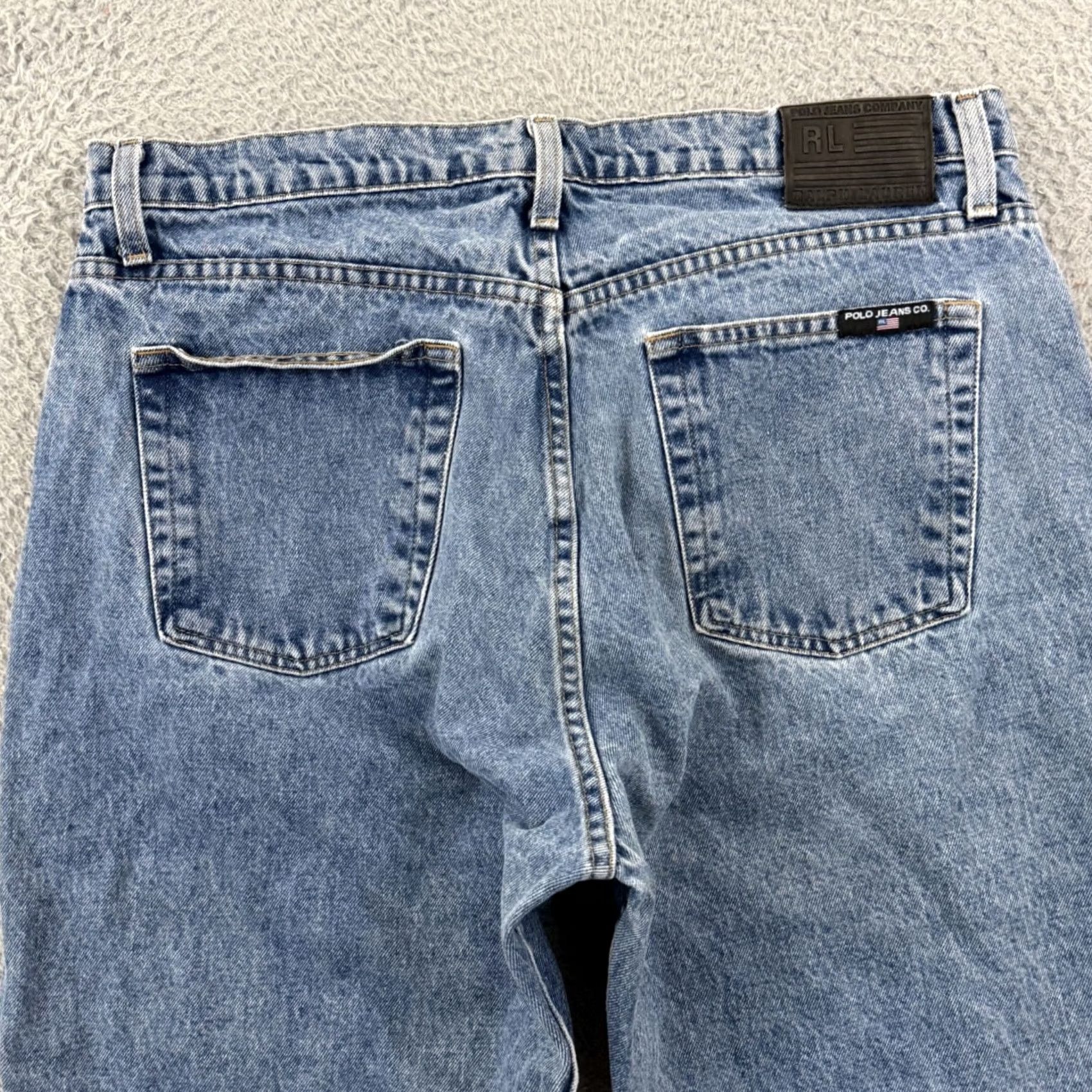 Polo Ralph Lauren VINTAGE Polo Ralph Lauren Jeans Mens 36x25 Blue Baggy Loose Denim Y2K Preppy USA Shirt Size US M / EU 48-50 / 2 - 7 Thumbnail