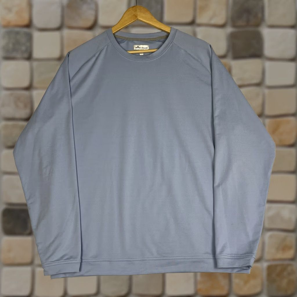 Peter Millar Peter Millar Cradle Performance Crewneck XL Iceberg Blue Stretch Pullover Golf Shirt Men Regular Size XL Blue Size US XL / EU 56 / 4 - 1 Thumbnail