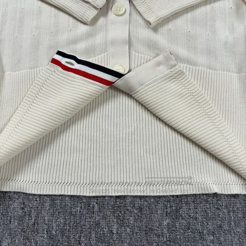 Thom Browne Thom Browne White striped knit cardigan Size S / US 4 / IT 40 - 7 Thumbnail
