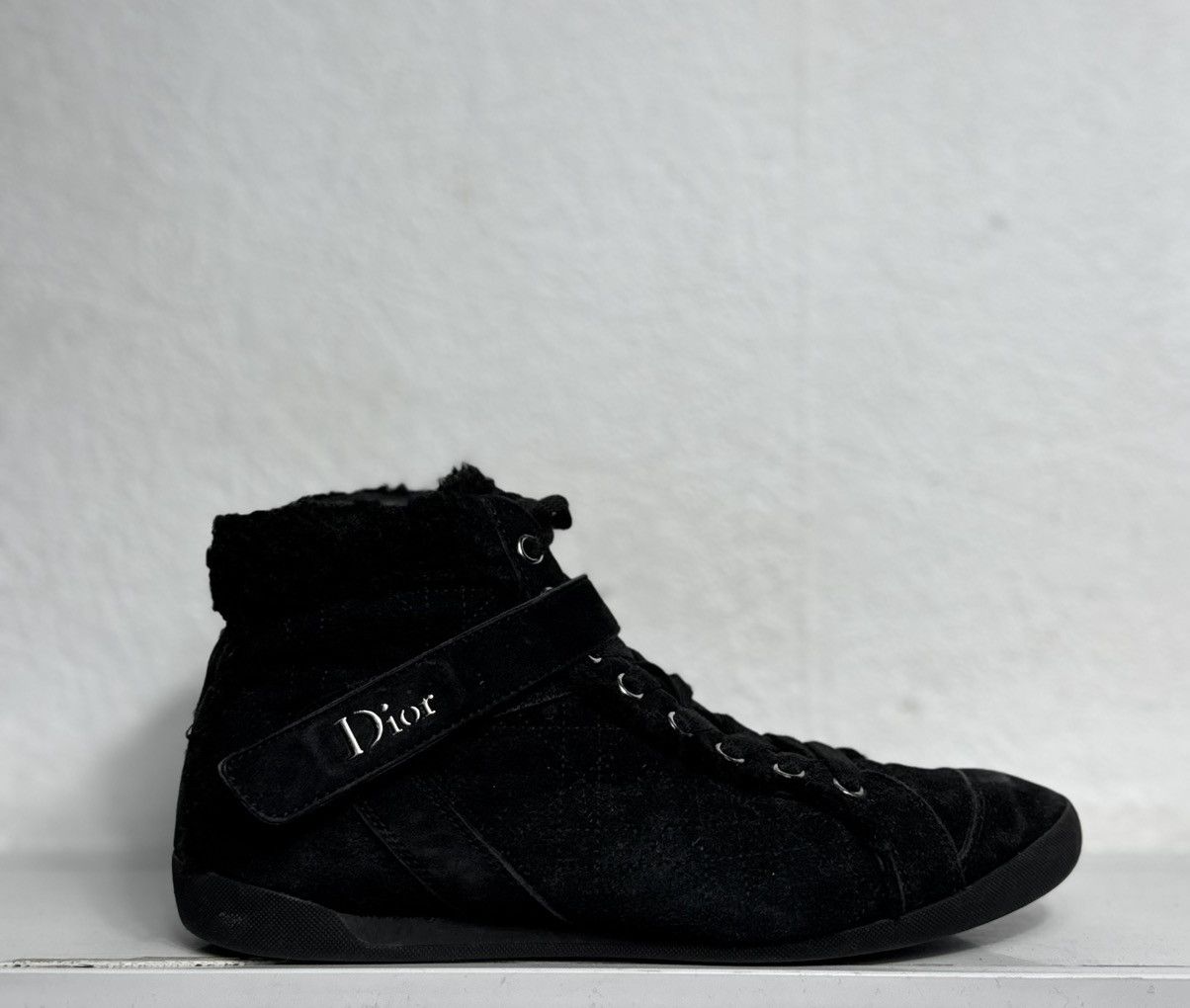 Dior Dior High Top Suede Sneakers Black Size 38 Luxury Vintage Size US 8 / IT 38 - 2 Thumbnail