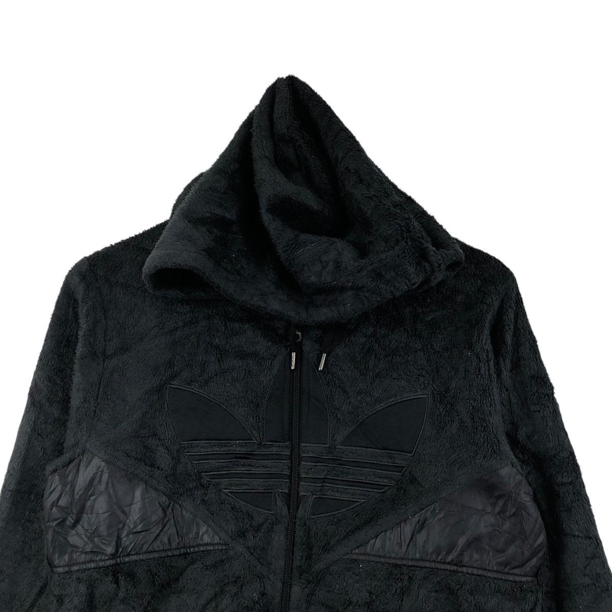 Adidas ADIDAS TREFOIL Zipper Big Logo Fleece Jacket Sweatshirts Size US S / EU 44-46 / 1 - 2 Thumbnail