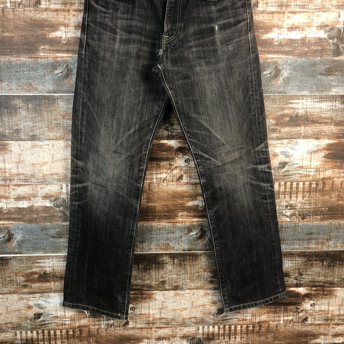 Japanese Brand DL Uniqlo Black Denim Pants #C272 Size US 29 - 3 Thumbnail
