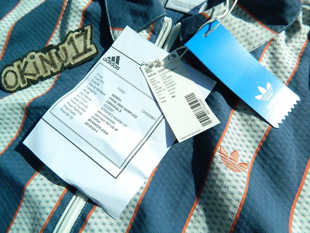 Adidas Adidas Originals SAMPLE Striped Warm Up Jacket Full Zip M Size US M / EU 48-50 / 2 - 6 Thumbnail