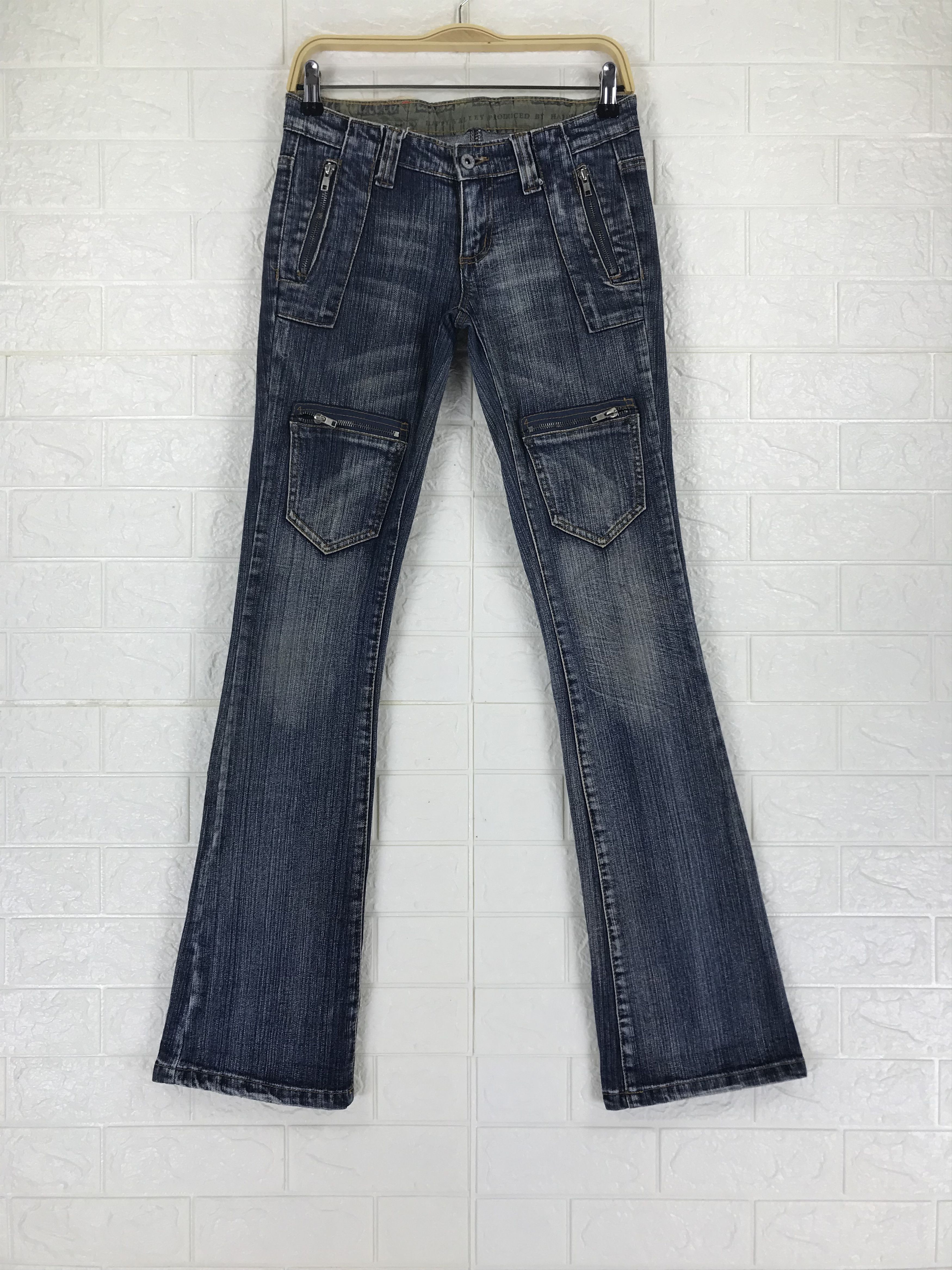 Japanese Brand Vintage Japanese Flare Jeans Bush Bell Bottom Denim Size 29" - 1 Thumbnail