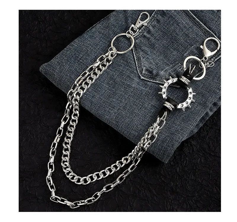 Jewelry Metal Punk Rock Layered Chain Keychains Size ONE SIZE - 2 Thumbnail