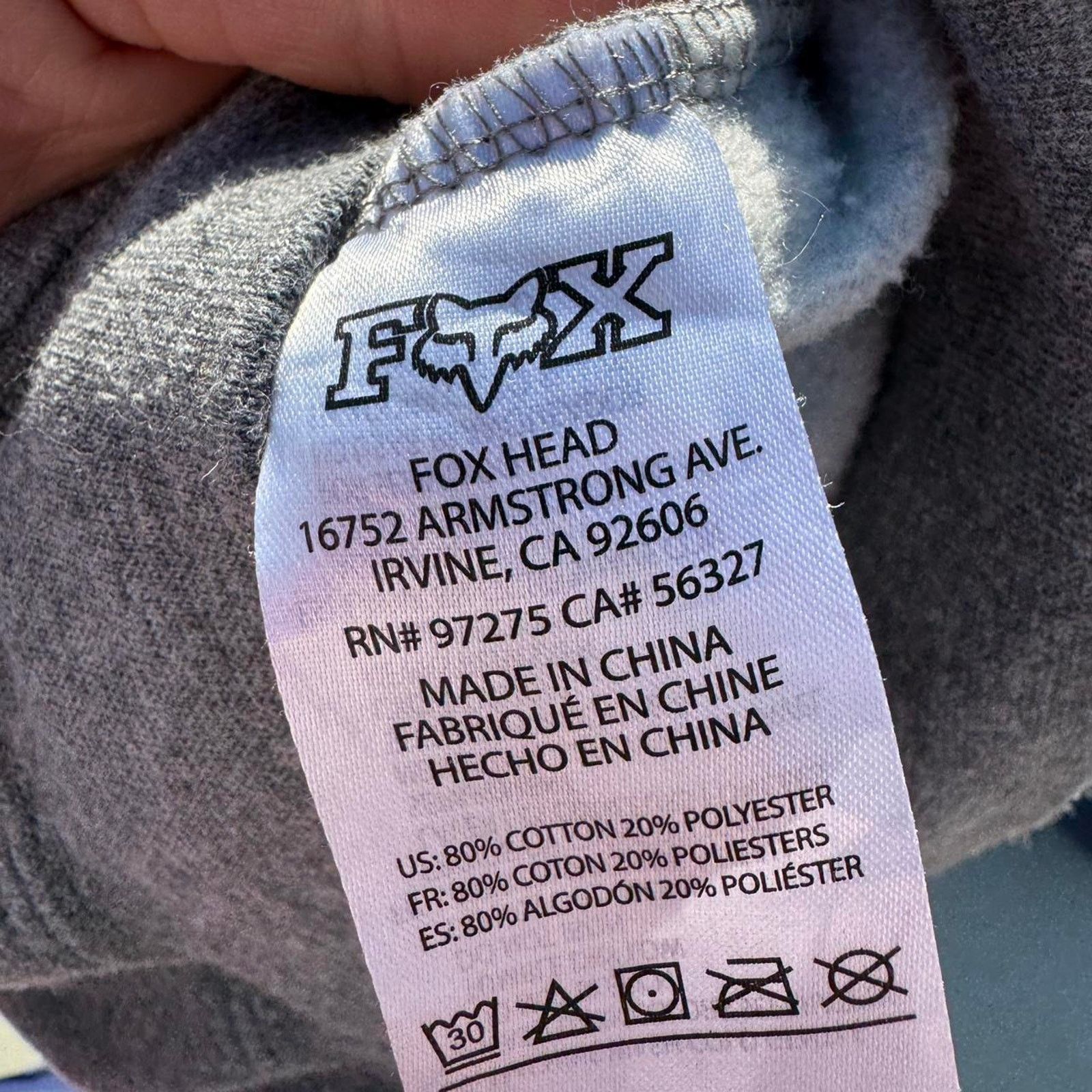 Fox Racing Fox racing grey hoodie Size US S / EU 44-46 / 1 - 6 Thumbnail