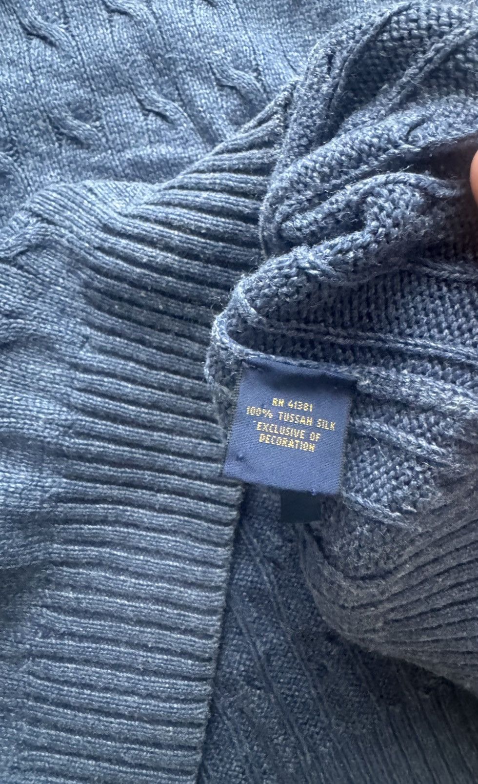 Polo Ralph Lauren Polo Ralph Lauren Cable knitwear sweater Vintage Size L Size US L / EU 52-54 / 3 - 6 Thumbnail