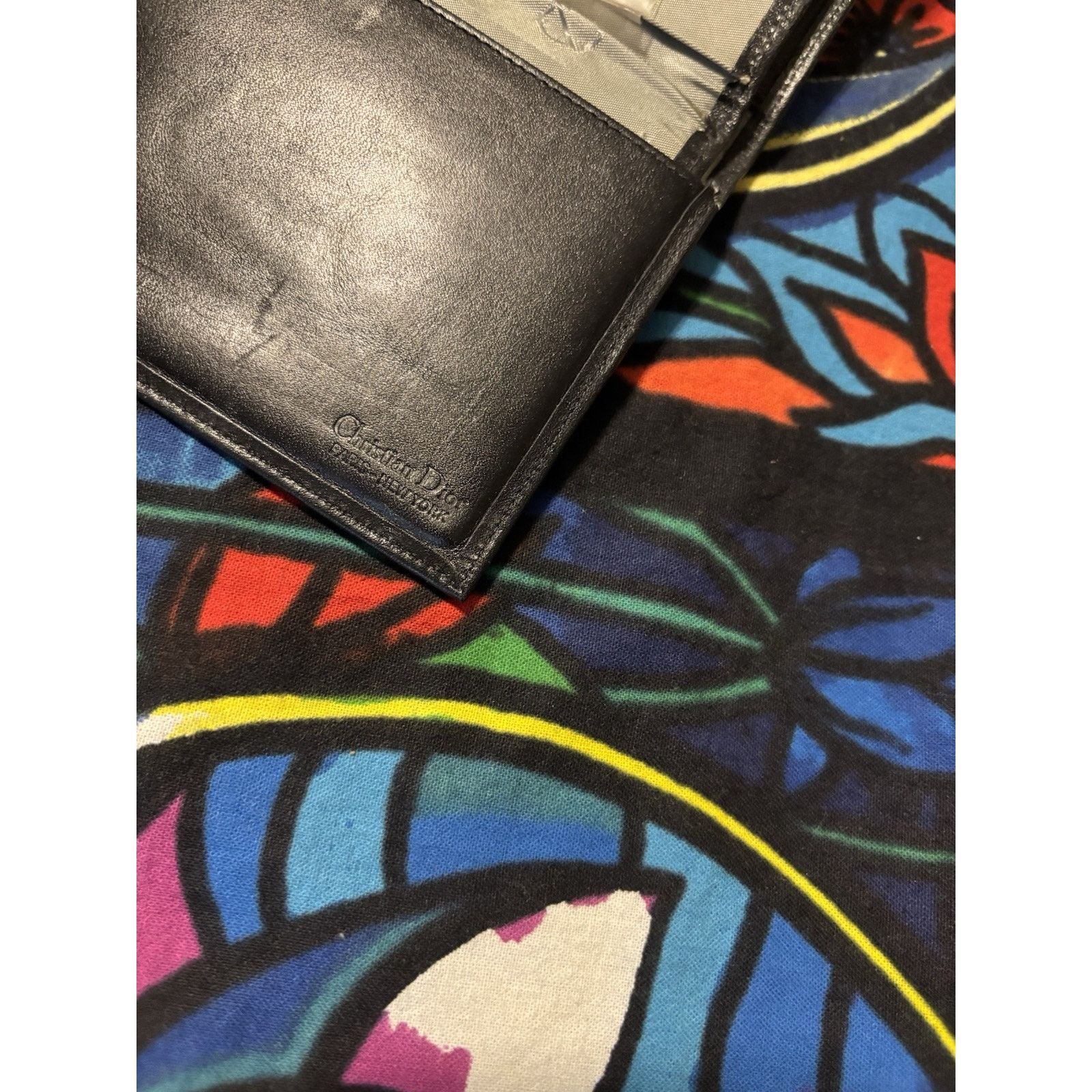 Dior Christian Dior Vintage Black Byfold Leather Wallet Flawed Size ONE SIZE - 3 Thumbnail