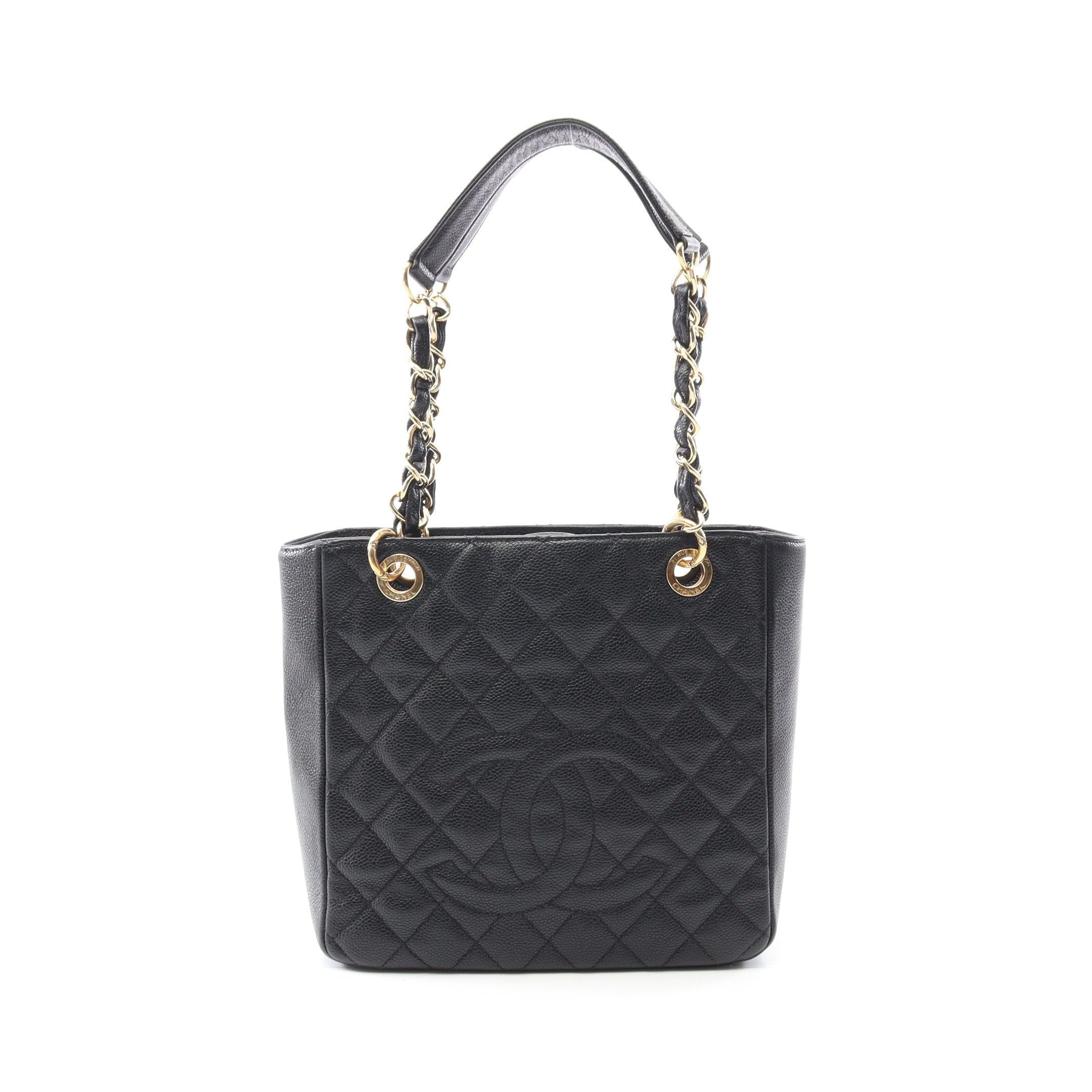 Chanel Chanel Matelasse Pst Chain Shoulder Bag Tote Caviar Skin Black Gold Hardware Size ONE SIZE - 1 Thumbnail