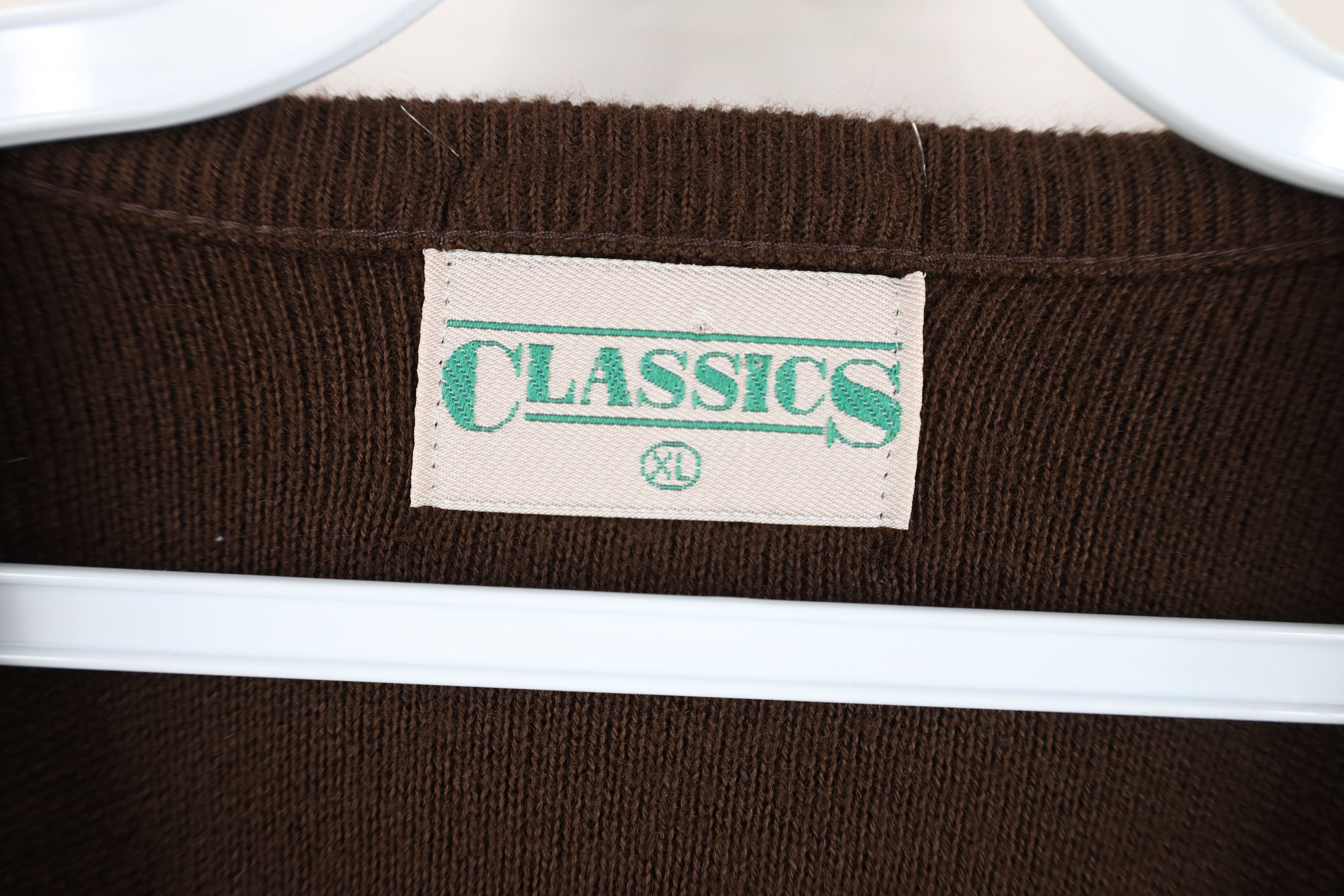Vintage Vintage 70s Streetwear V-Neck Sweater Brown USA Acrylic Size US XL / EU 56 / 4 - 5 Thumbnail