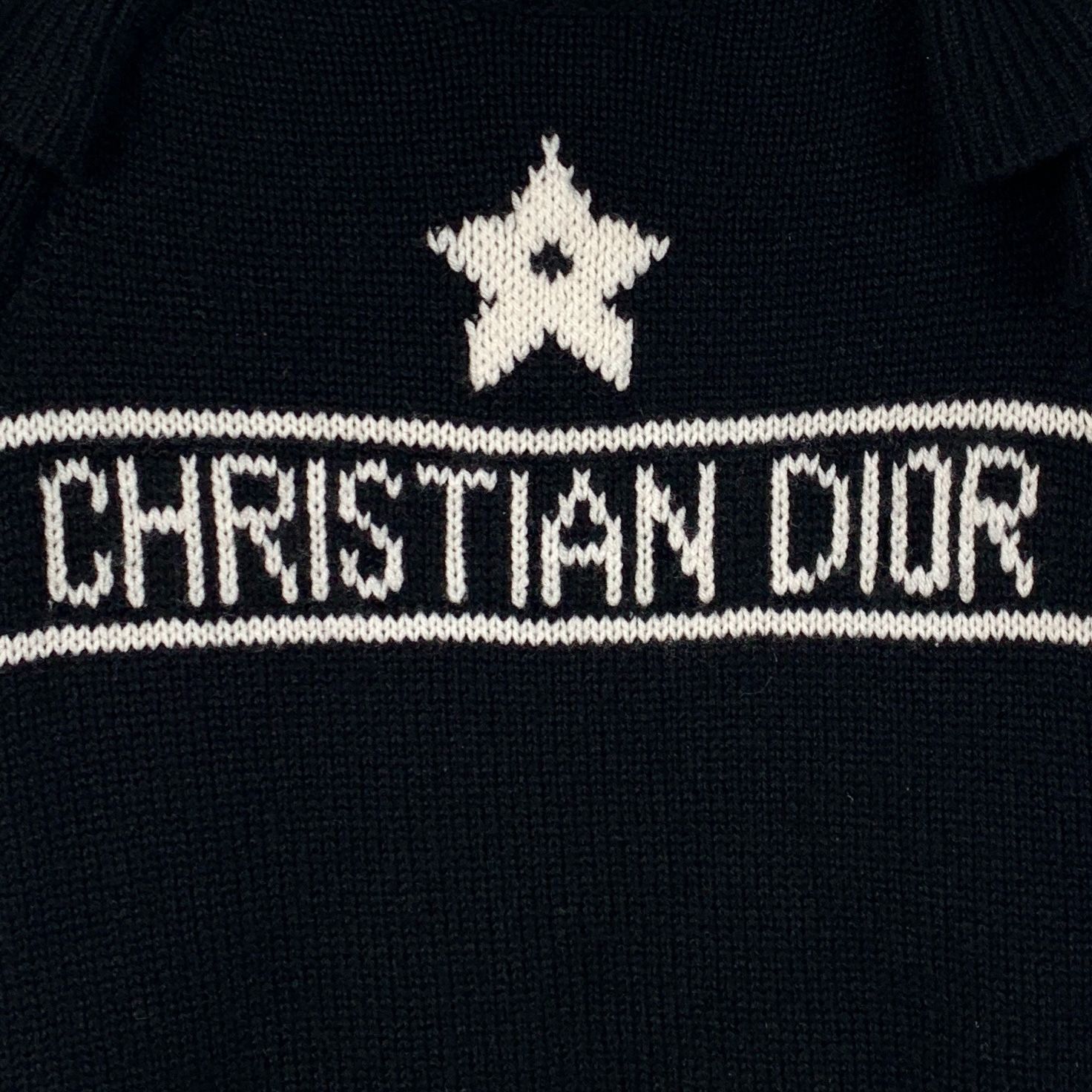 Dior Christian Dior Black Knit Ruffle Sleeve Sweater Top With Sta Size XXS / US 00 / IT 34 - 4 Thumbnail