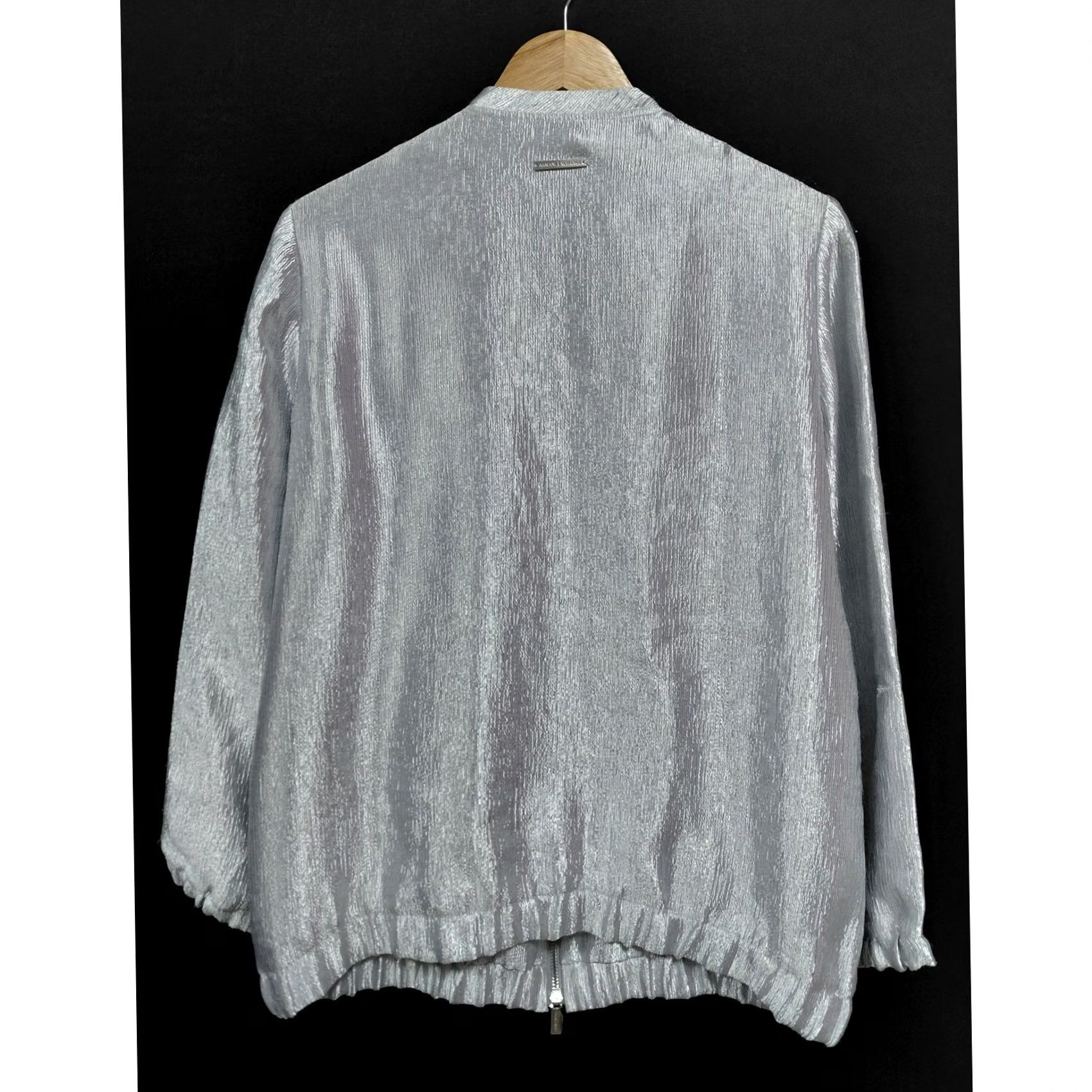 Armani Exchange A|X ARMANI EXCHANGE Women Jacket Silver Polyester M Size M / US 6-8 / IT 42-44 - 2 Thumbnail