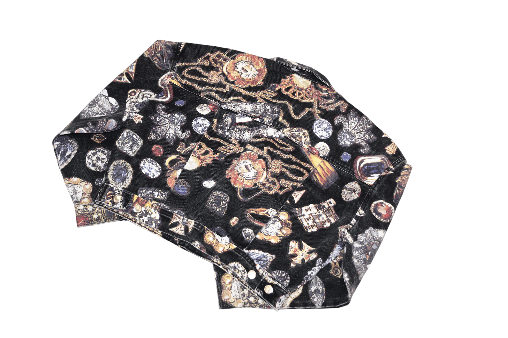 Vintage 90's ModzArt London Gems artwork cropped design denim jacket Size M / US 6-8 / IT 42-44 - 10 Thumbnail