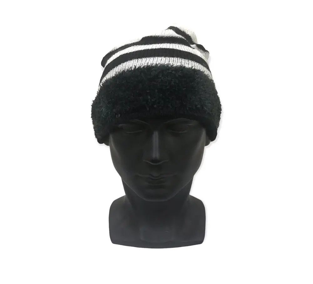 Japanese Brand × Vintage Japanese Brand Stripe Jail Beanie Hat Size ONE SIZE - 2 Thumbnail