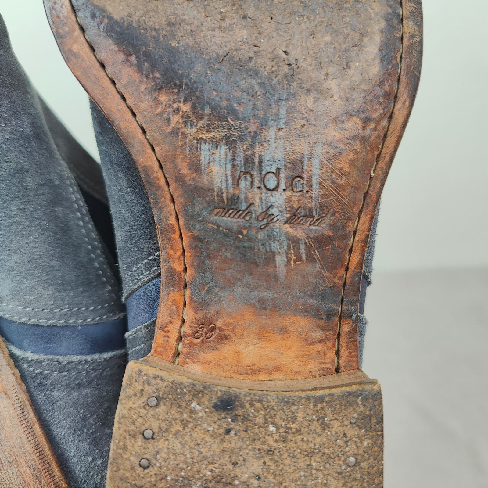 Other N.D.C. Ankle Boots Womens 39 US 9 Blue Gray Suede Pull On Size US 9 / IT 39 - 8 Thumbnail