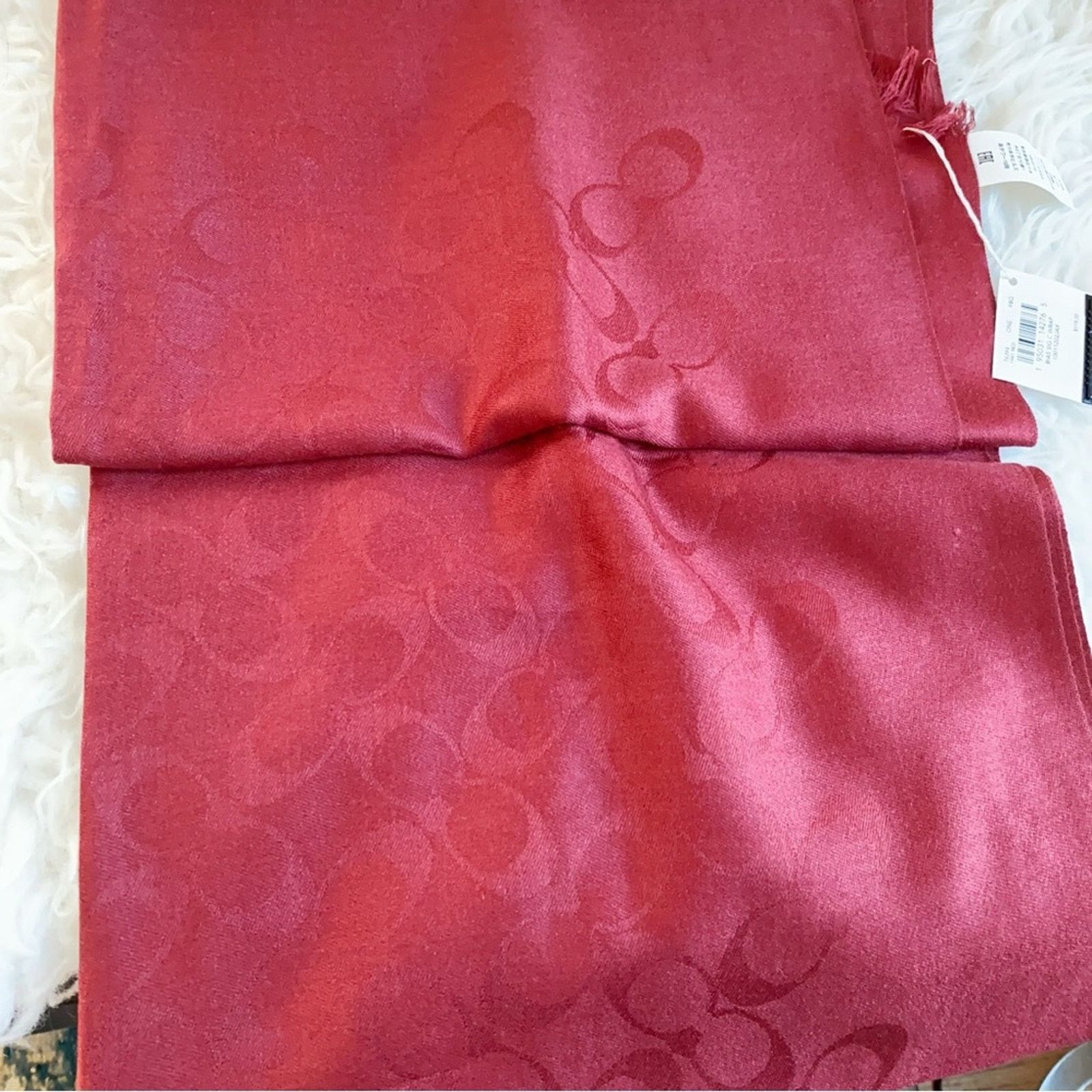 Coach Coach 1941 red Signature Wrap Women's Scarf Size ONE SIZE - 6 Thumbnail