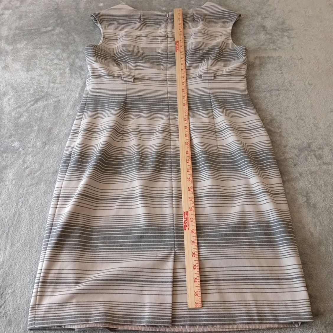 Calvin Klein Calvin Klein Sheath Dress Size 14 Gray Striped Sleeveless Knee Length Lined Slit Dress Women's Regular Vintage No Size XL / US 12-14 / IT 48-50 - 5 Thumbnail