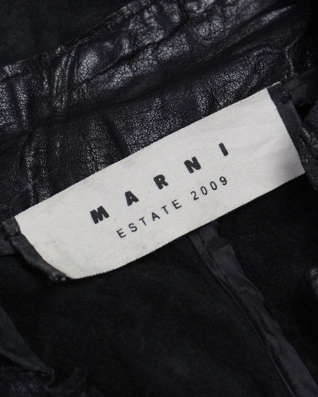 Marni SS2009 MARNI BLACK CRINKLED LEATHER COAT Size S / US 4 / IT 40 - 11 Thumbnail