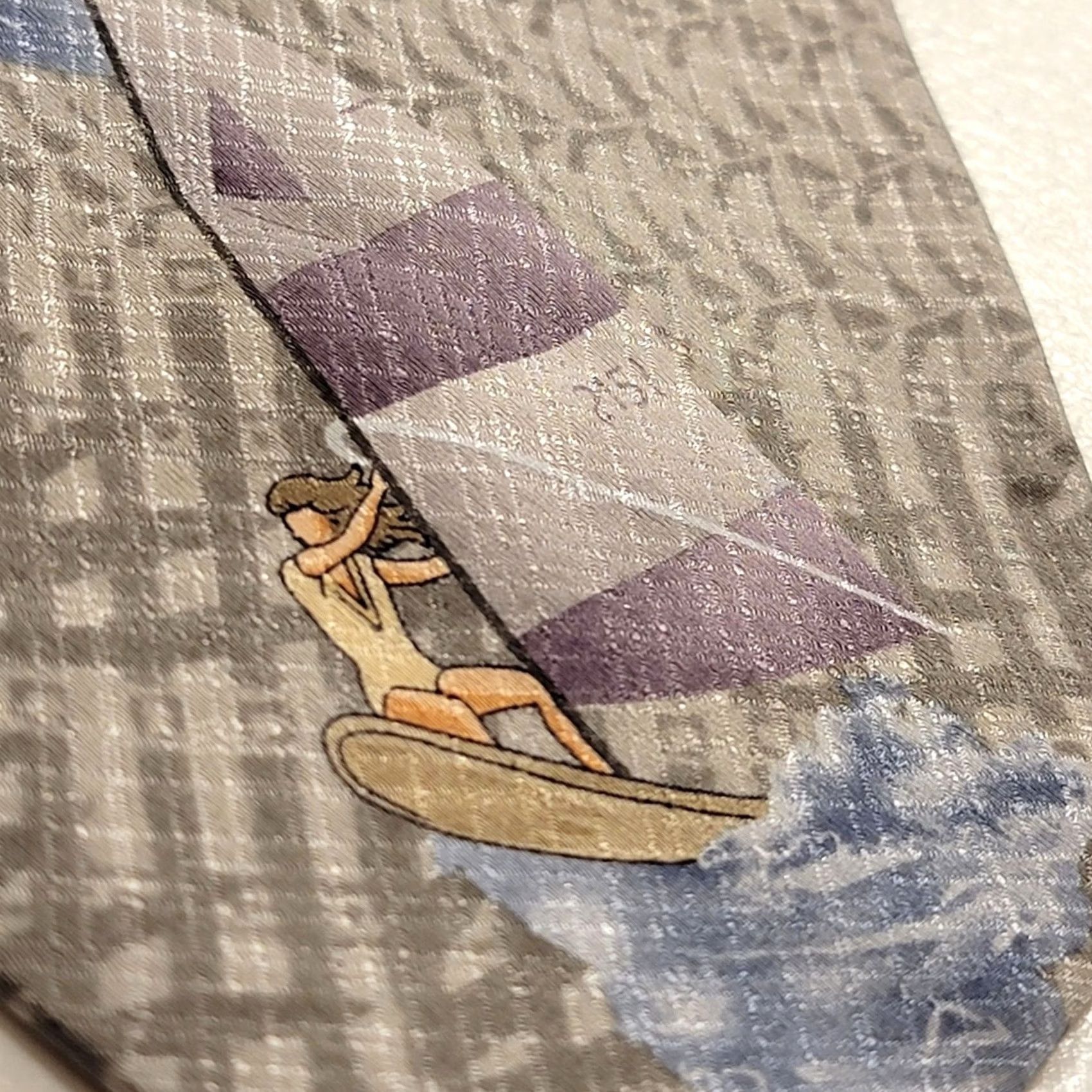 Vintage Tropics by Tango Silk Tie Mens Necktie Sailing Beach Resort Cruise Vaca Summer Size ONE SIZE - 2 Thumbnail