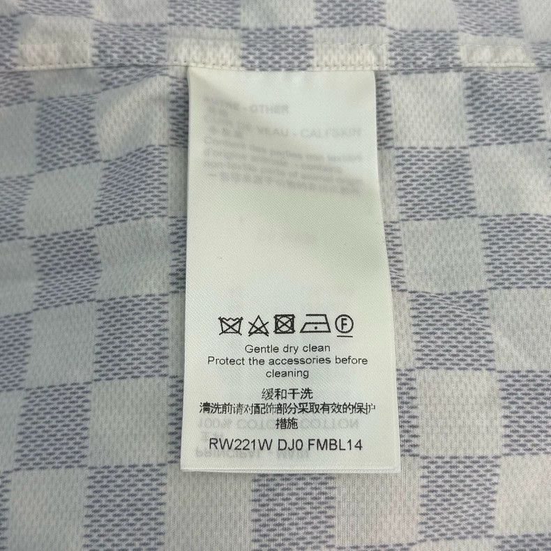 Louis Vuitton Louis Vuitton Grey and white checkerboard leather logo shir Size US XXS / EU 40 - 6 Thumbnail