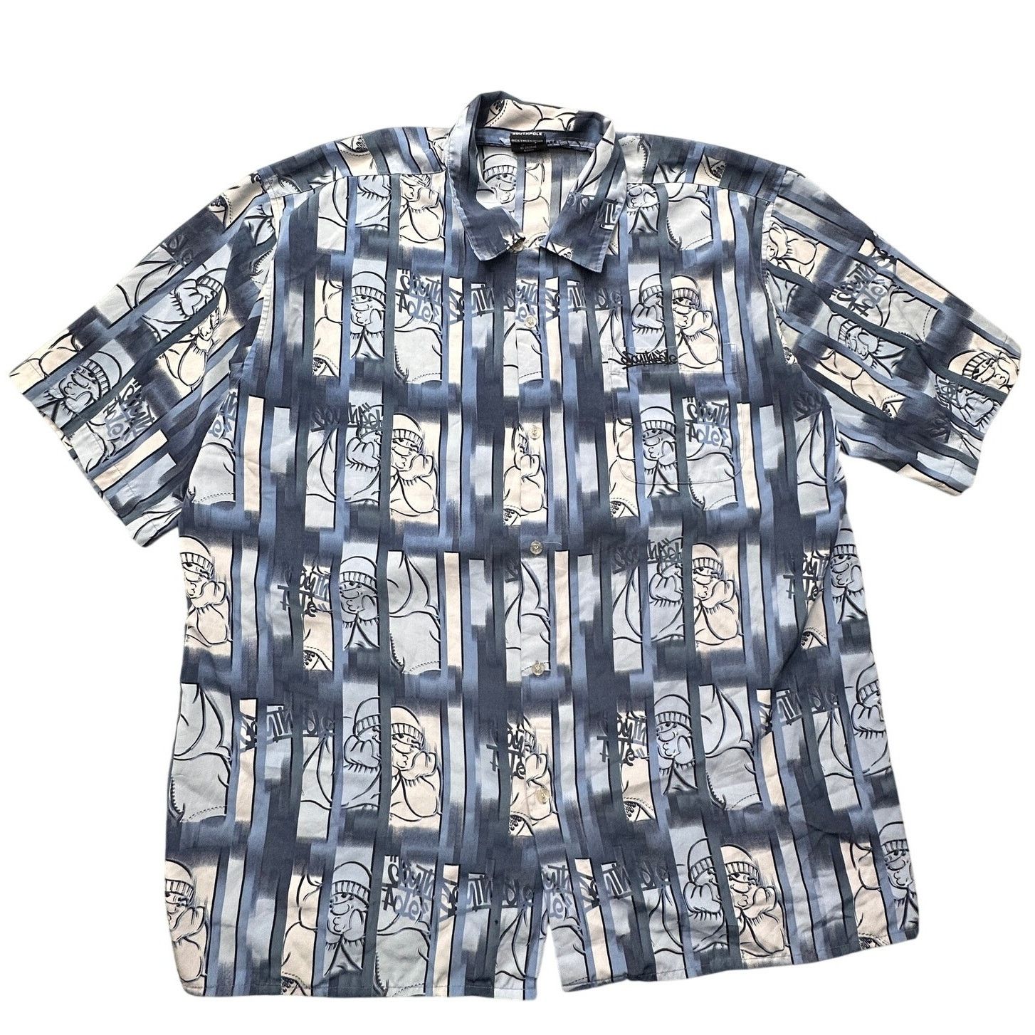 Southpole VTG Southpole AOP Hip Hop Button Up Short Sleeve Shirt XXL Size US XXL / EU 58 / 5 - 1 Thumbnail