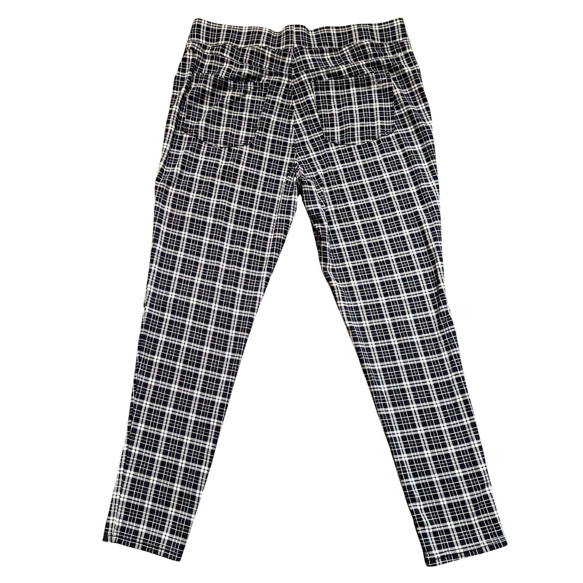 Seven 7 Seven7 Super Comfy Versatile Plaid Navy White Pull On Leggin Size 34" / US 12 / IT 48 - 3 Thumbnail