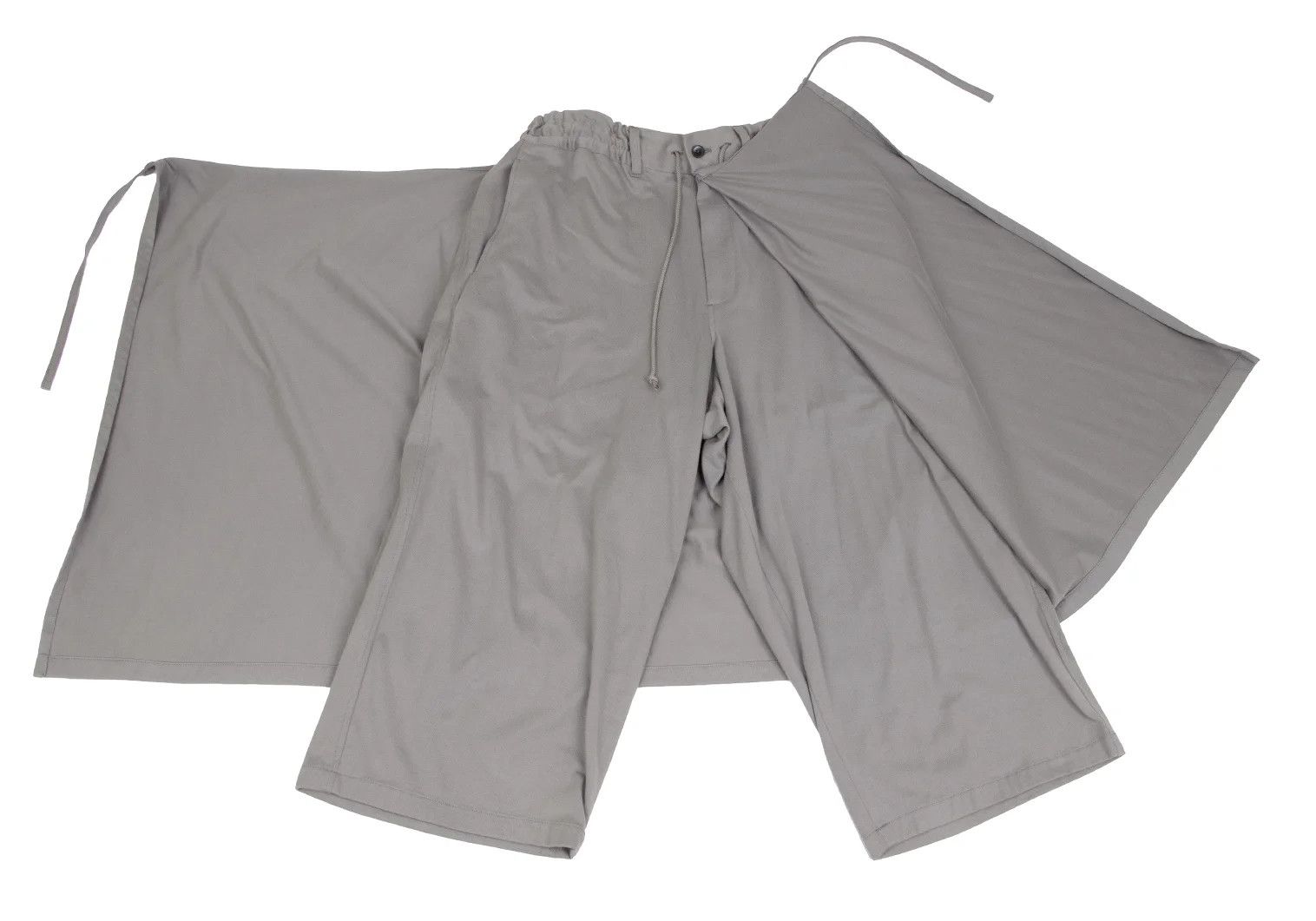 Yohji Yamamoto Cotton Jersey Wrap Pants Gray 3 Size US 34 / EU 50 - 10 Thumbnail