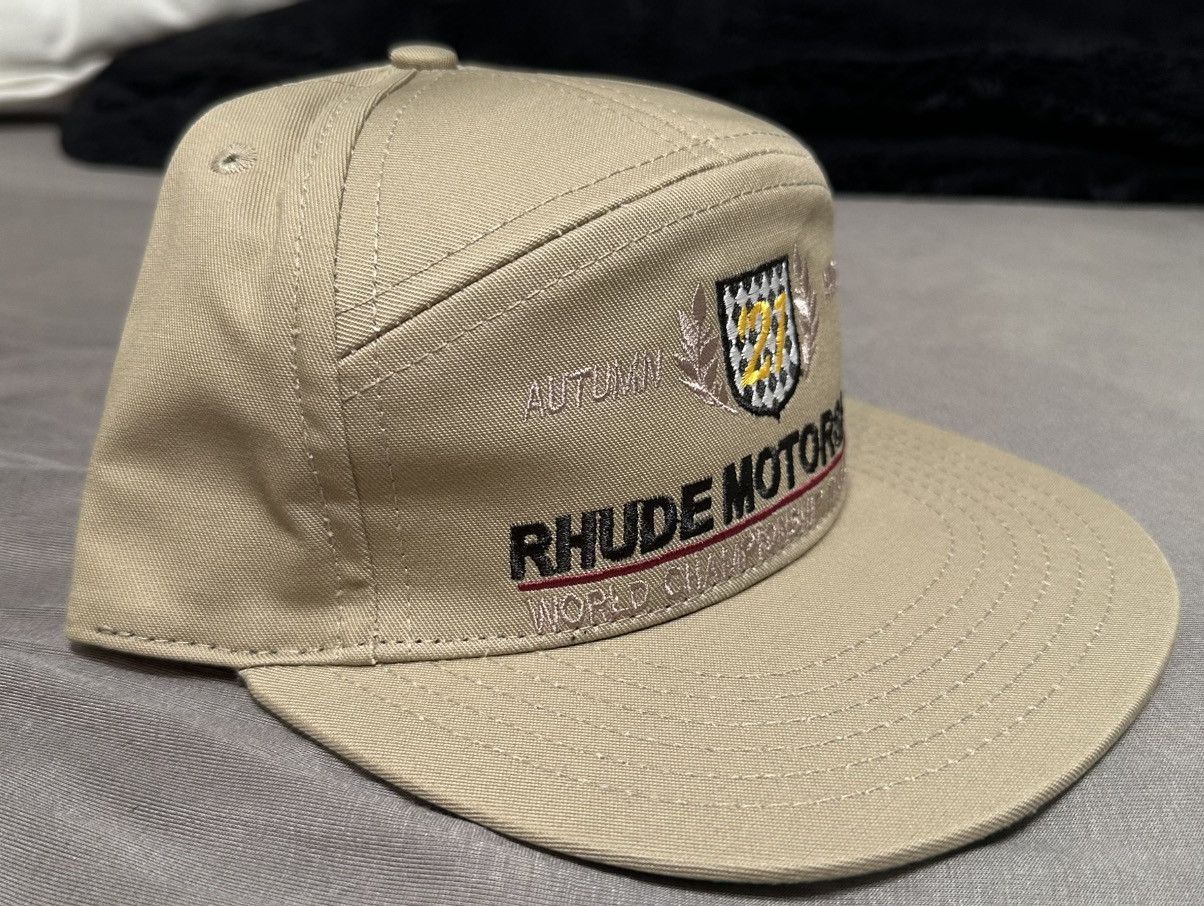Rhude Rhude Motorsport Hat SnapBack Khaki Size ONE SIZE - 4 Thumbnail