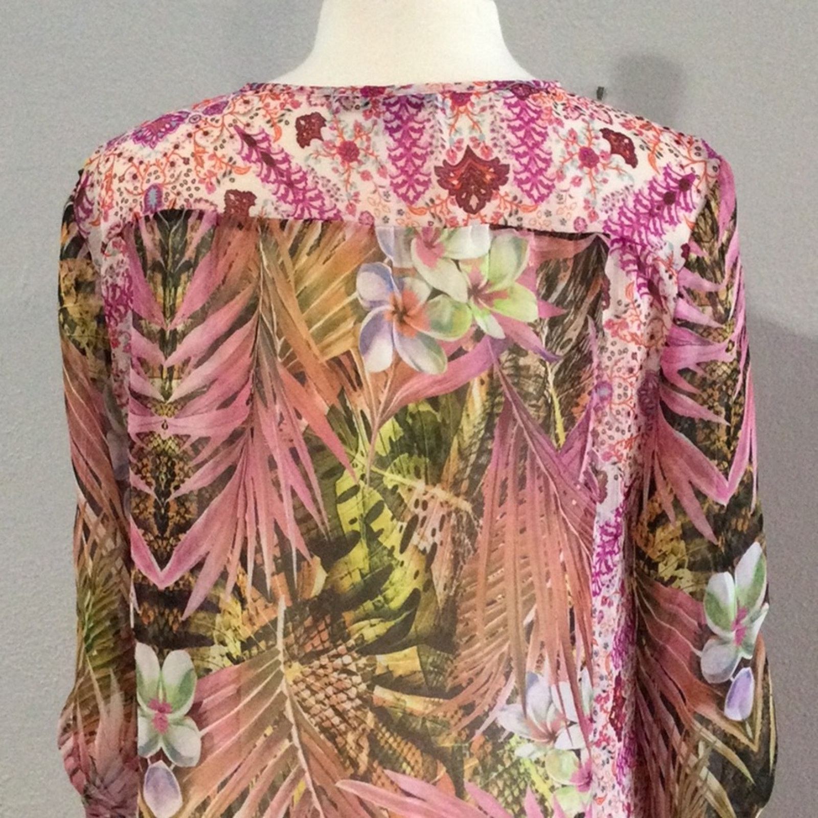 Other Figueroa & Flower Foliage/Floral Print Sheer Top Small Size S / US 4 / IT 40 - 8 Thumbnail
