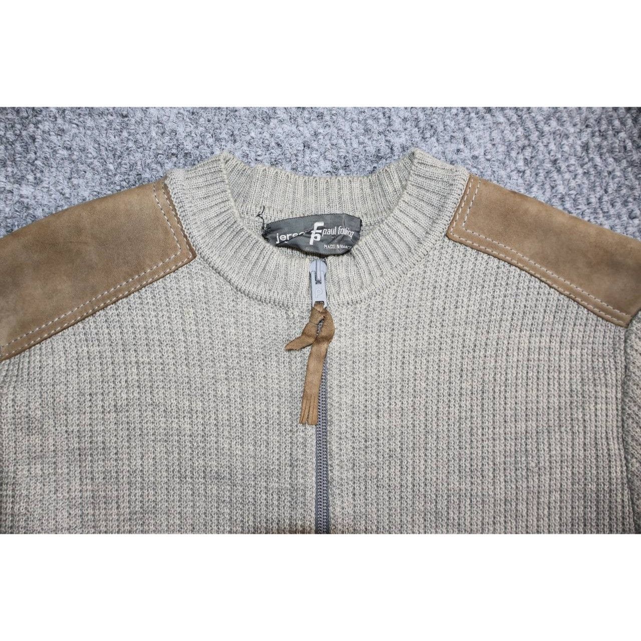 Vintage VTG Paul Fortica Wool Zip Cardigan Sweater Gray Suede Size US M / EU 48-50 / 2 - 6 Thumbnail