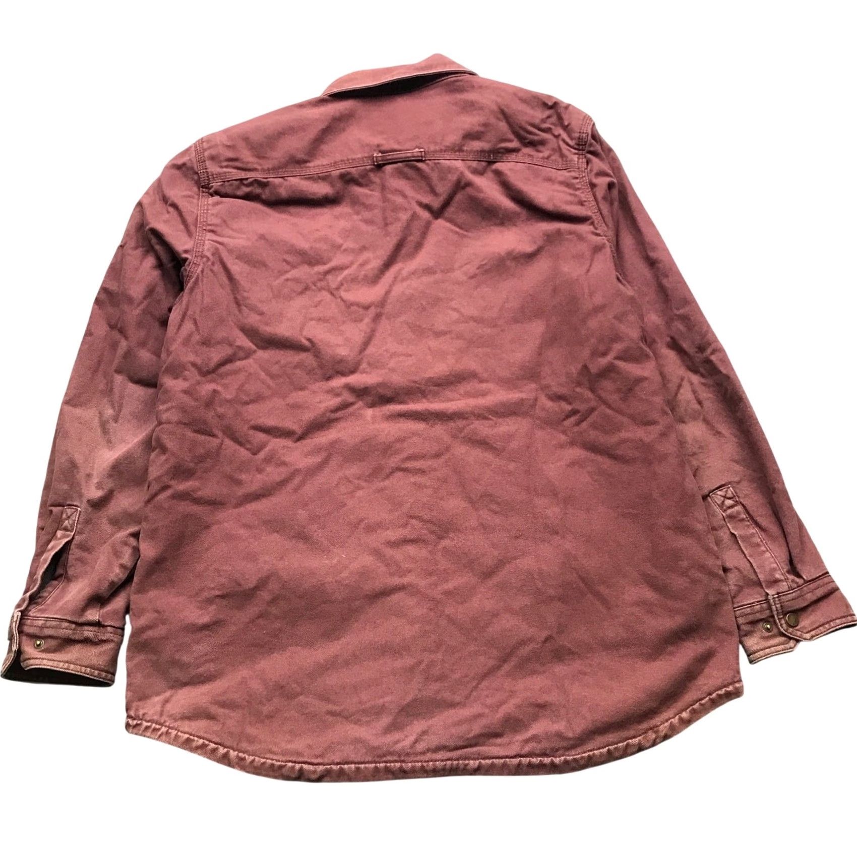 Vintage VINTAGE L.L.Bean Katahdin Iron Works Canvas Fleece Lined Shirt Mens LT Large Tall Red Button-Up Crewneck? No Size US L / EU 52-54 / 3 - 5 Thumbnail